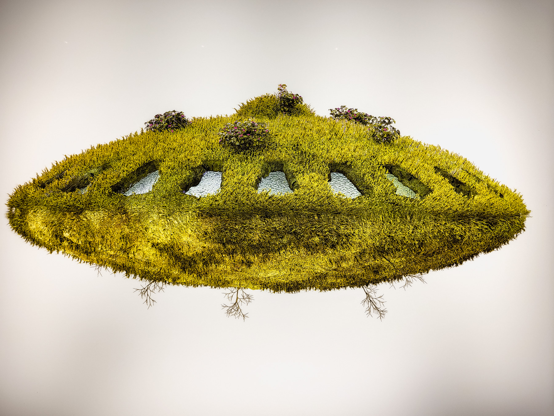 Artist interpretation of Evoluon variations, on wall posters in the museum.