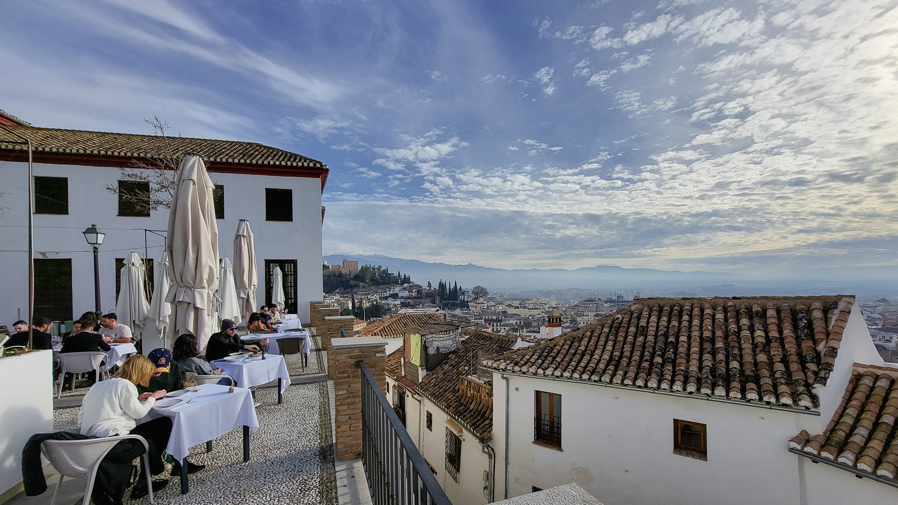 Dinner with a view over Granada in The Alhambra is never far away when in the Albaicín