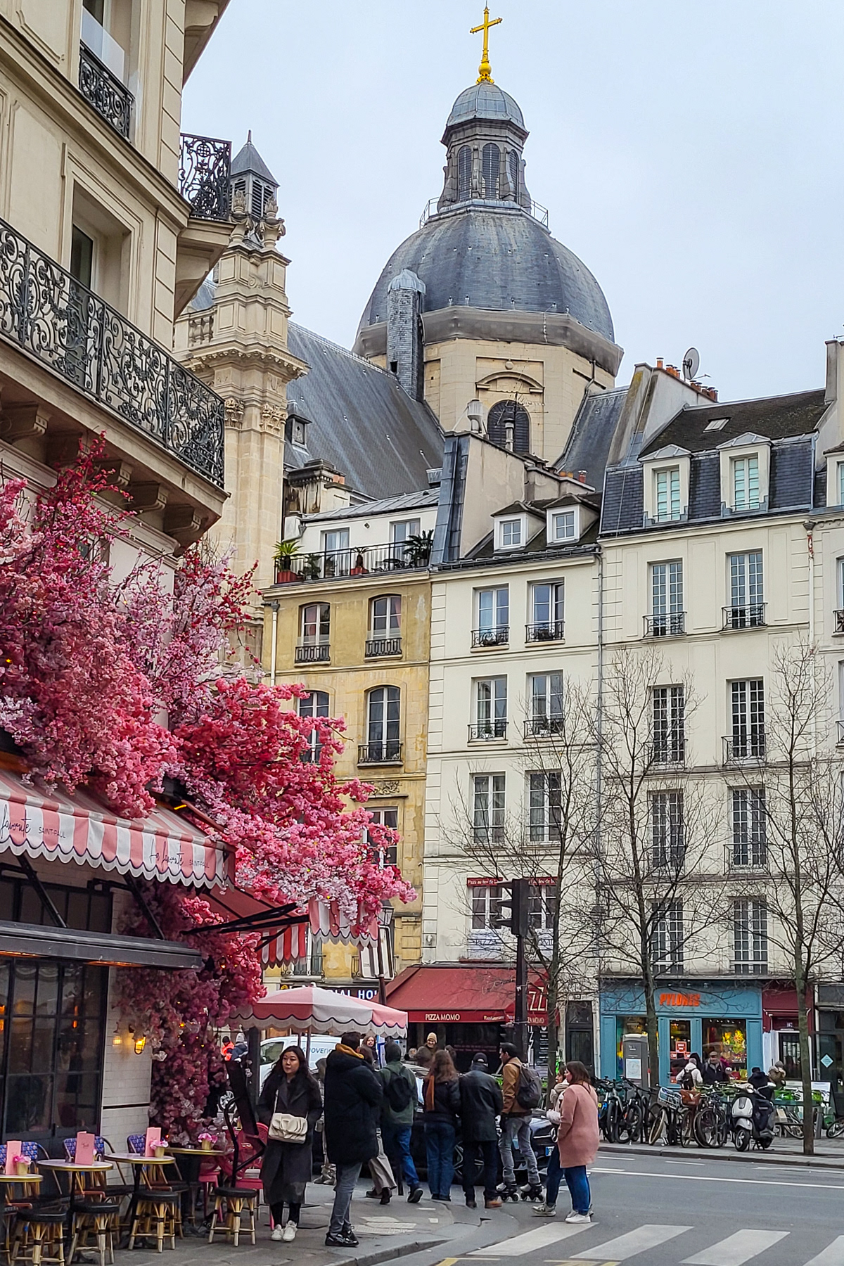 View to Rue de Rivoli March 2023.