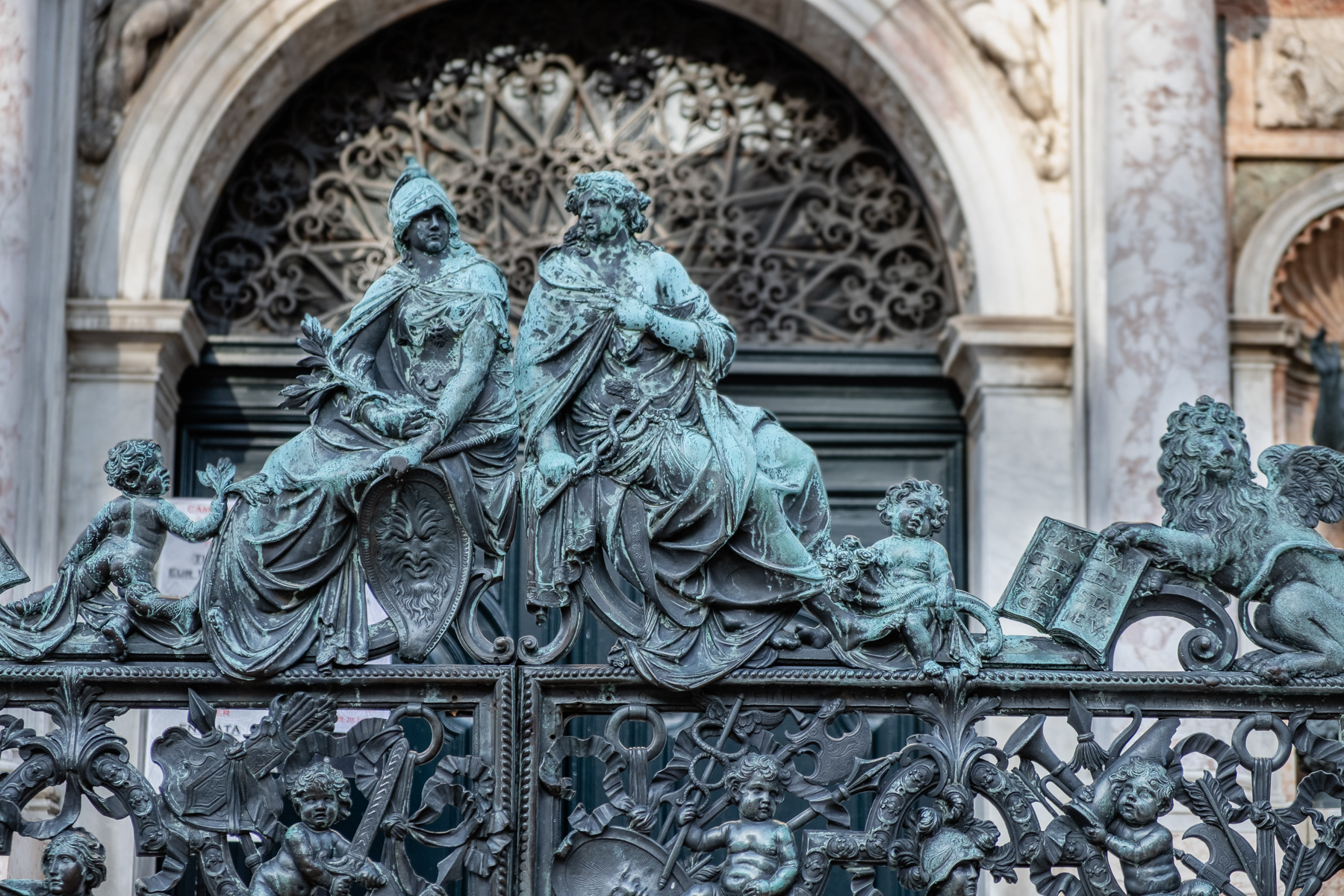 Sculptures at San Marco squareo.