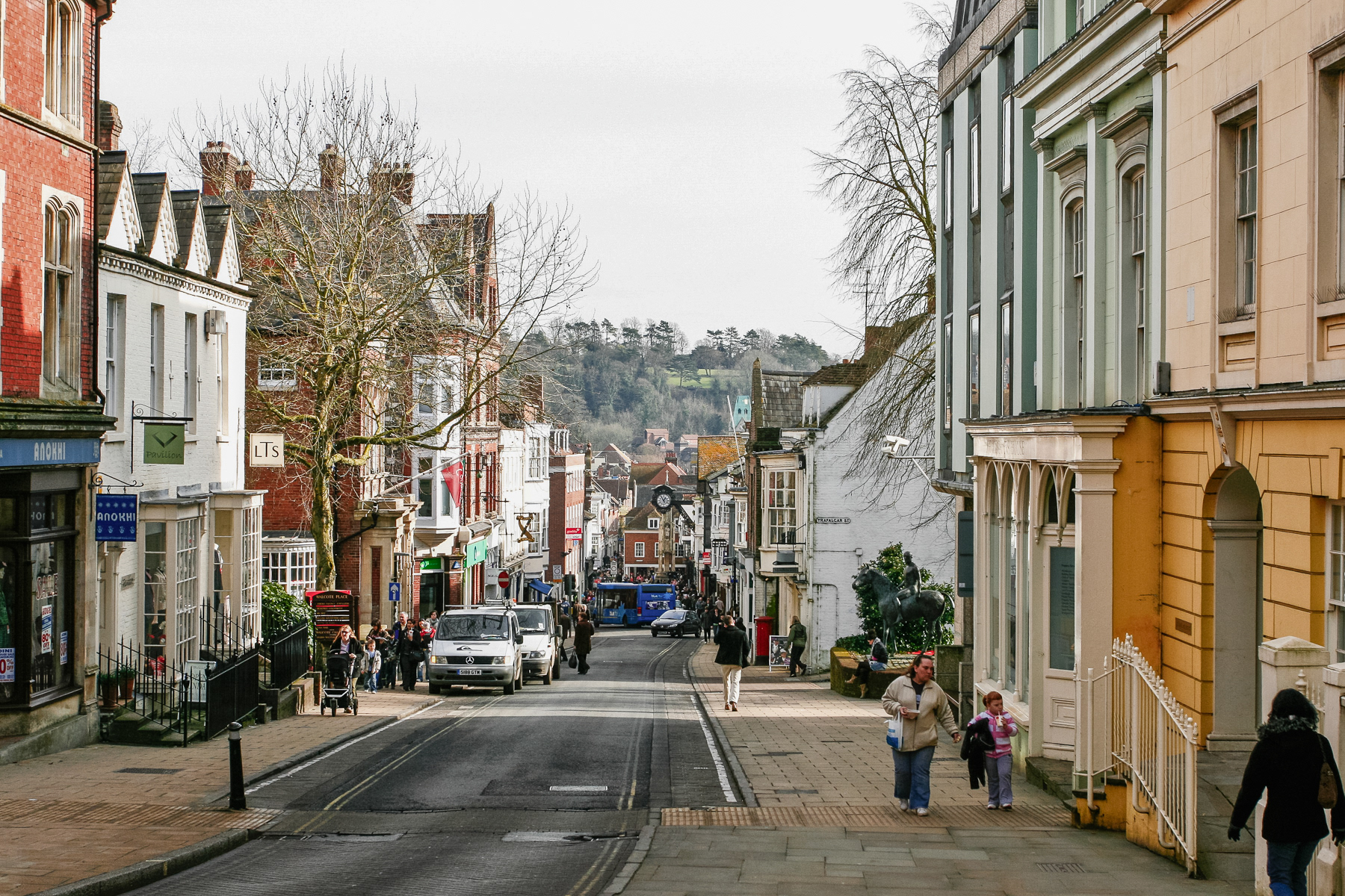 High Street from furhter up.