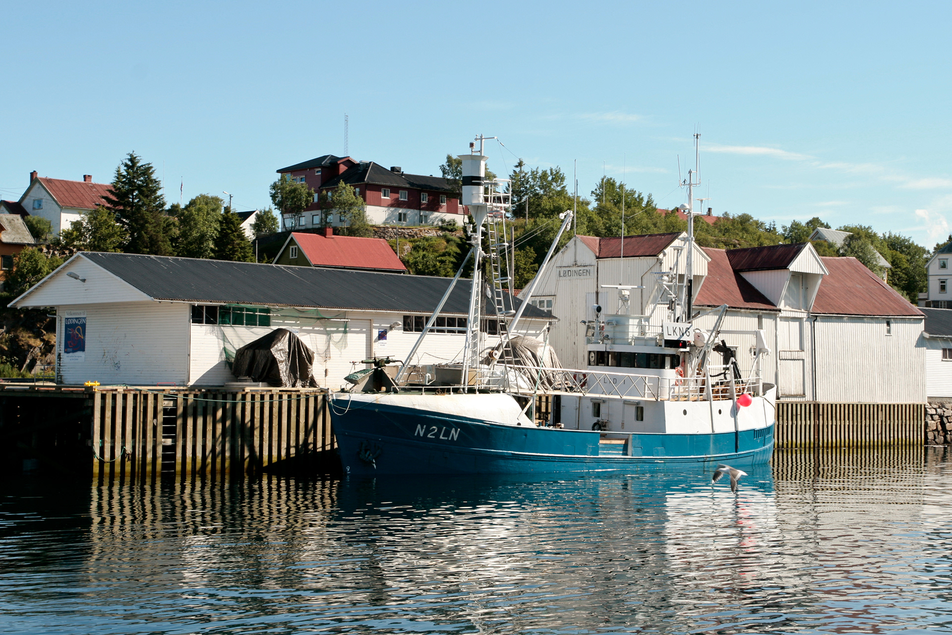 The harbour of Lødingen, Lofoten, July 2007