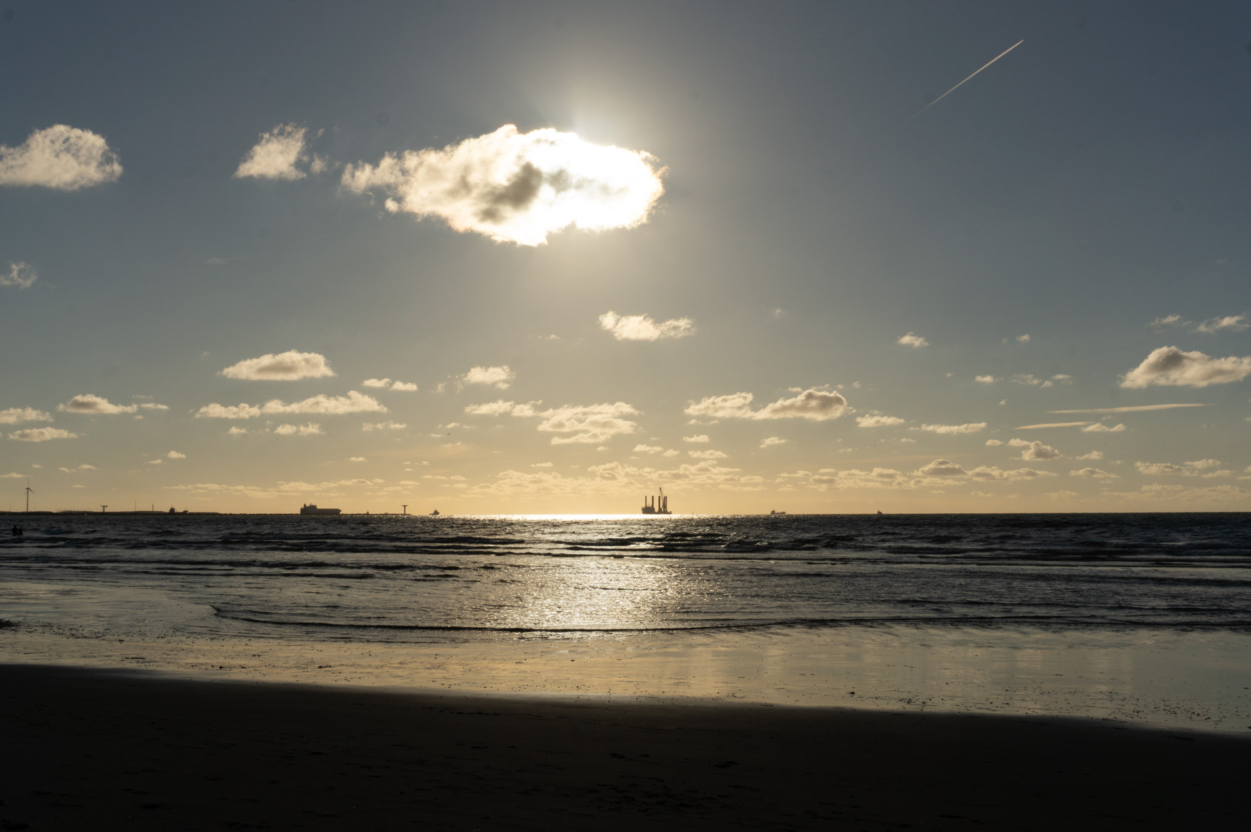 Sunset at Hoek van Holland beach, July 2020.