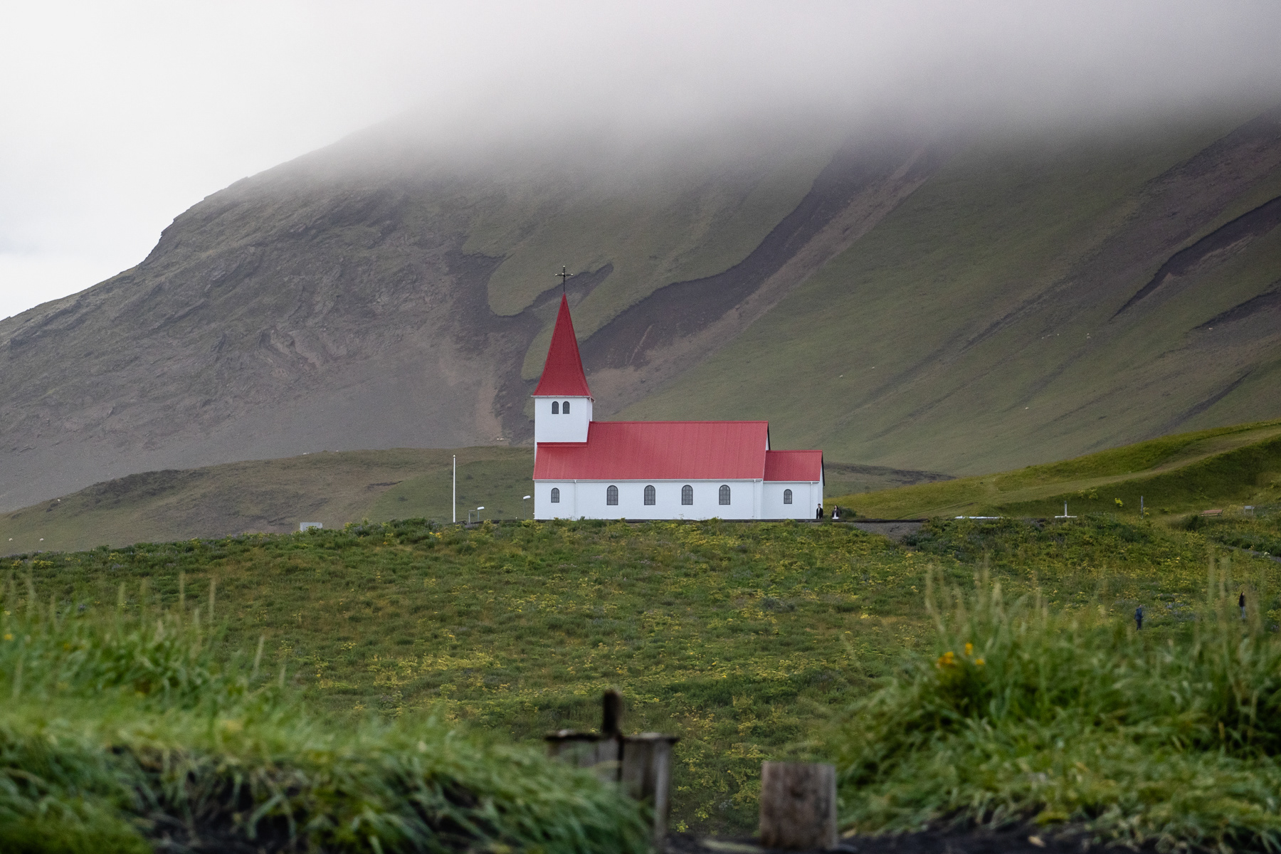 Vik's church on the hill overlooking the town.