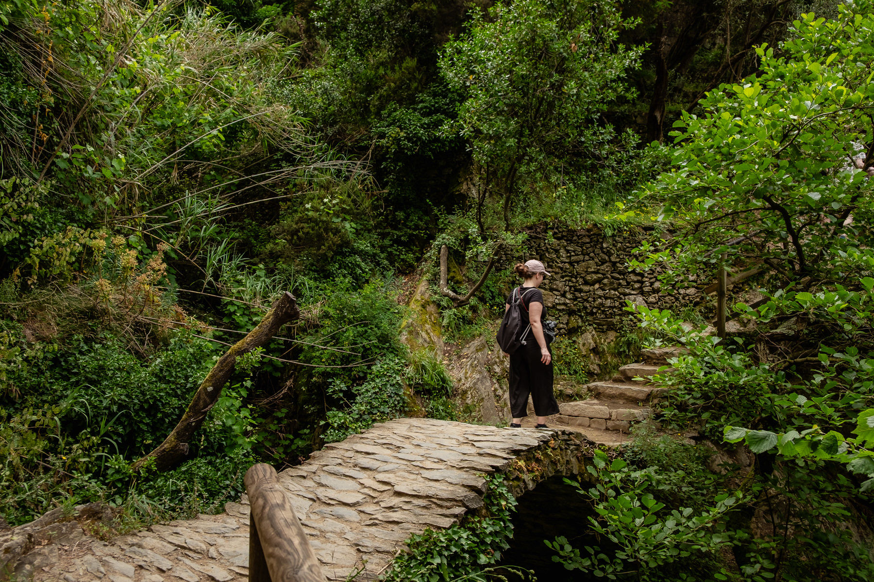 A cute stone bridge on the way.