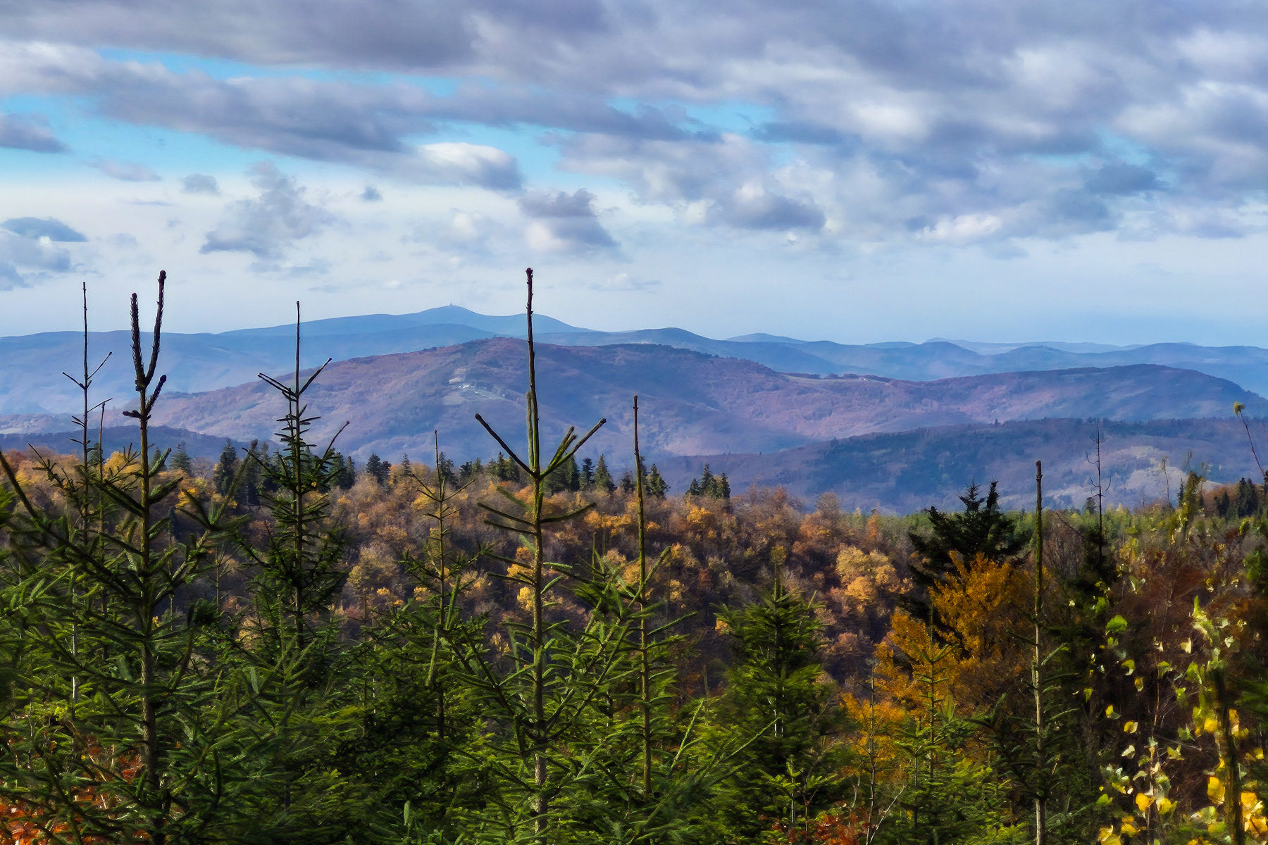 View into Czechia on the way to Klimczok, October 2025.
