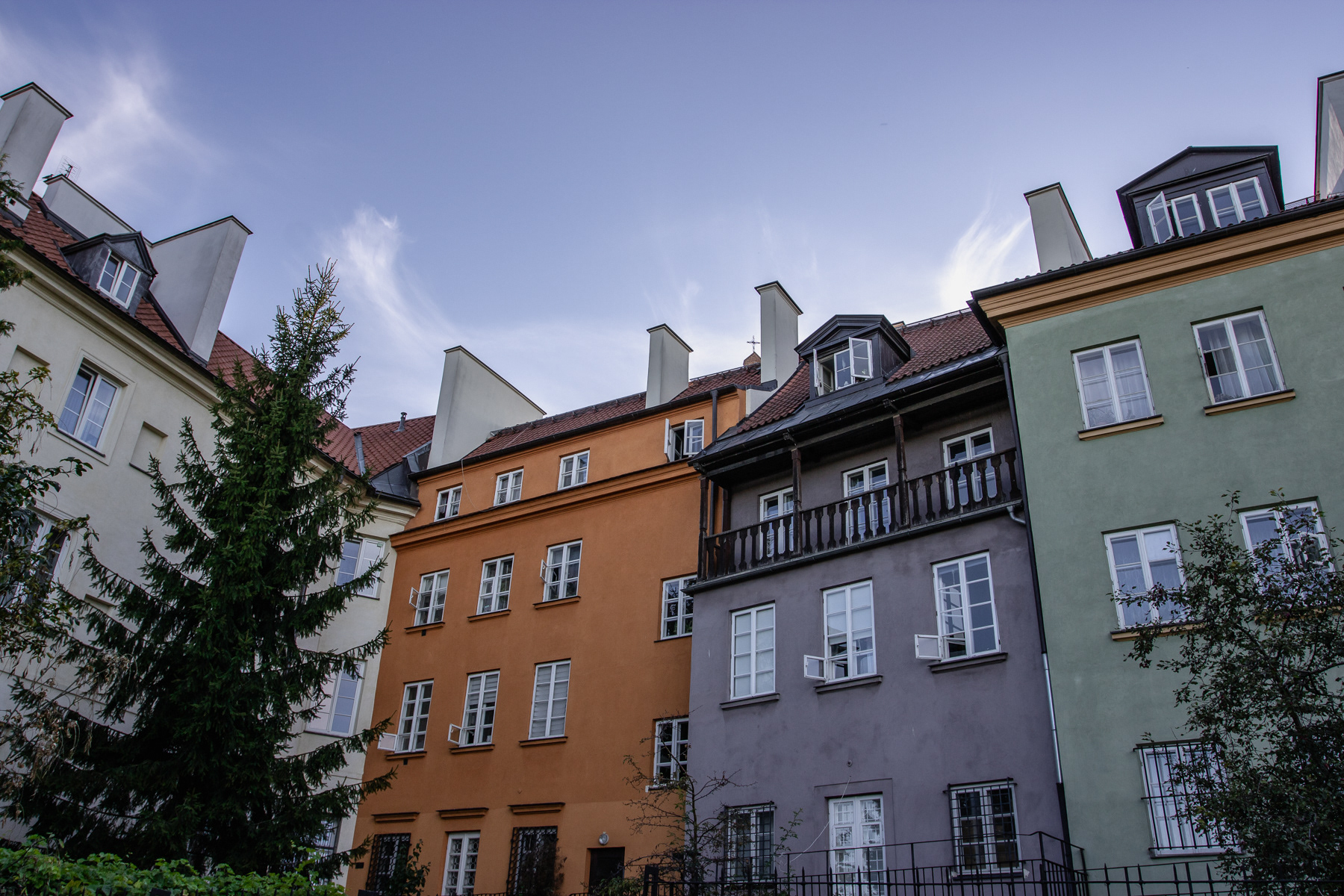 Residential buildings near the Royal Castle of Warsaw, August 2025.