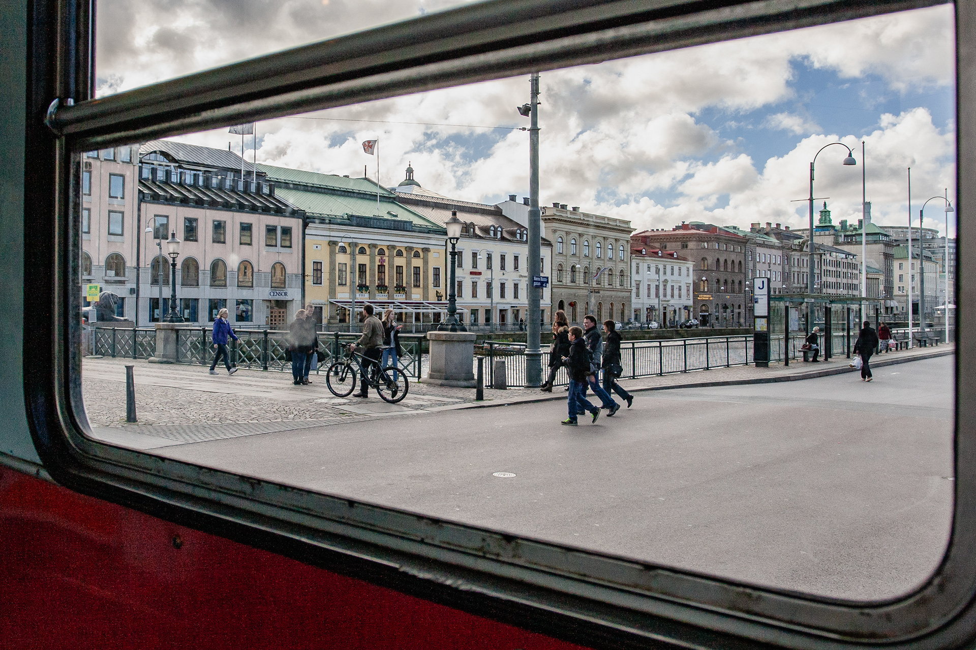 View from the tram at Stora Hamnkanalen, Göteborg, Sweden, October 2012.