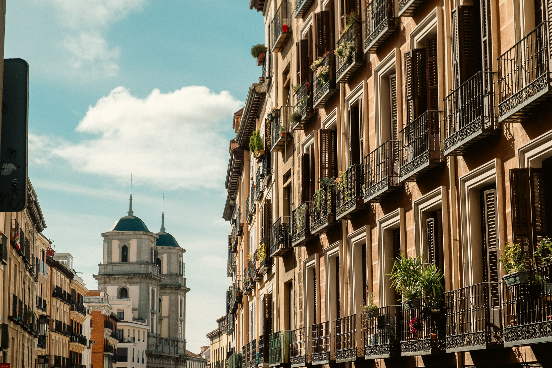 The beautiful facades of Calle de Toledo