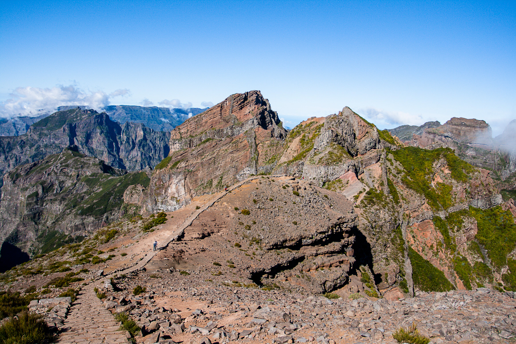 Looking down from the Pico do Areiro.