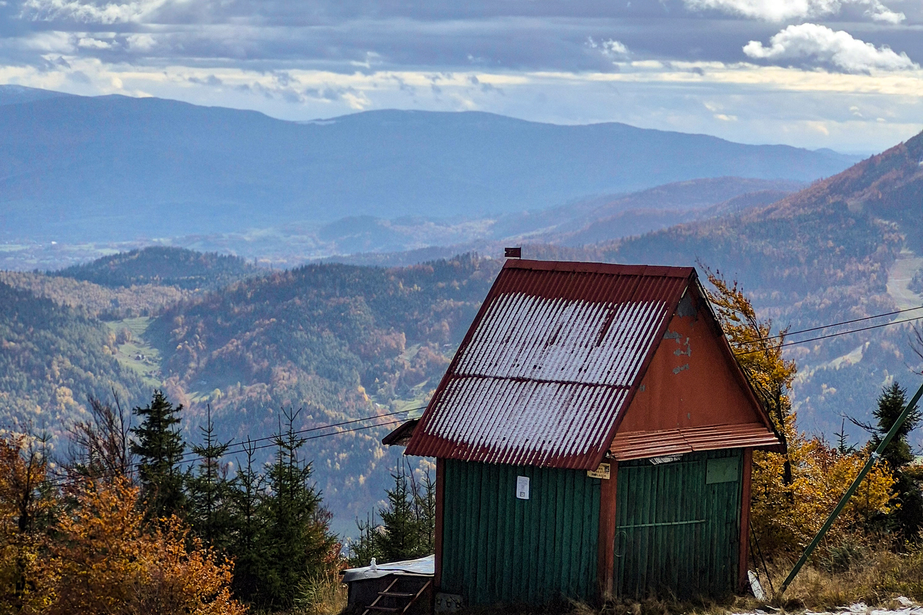 On top of Mount Klimczok, October 2025
