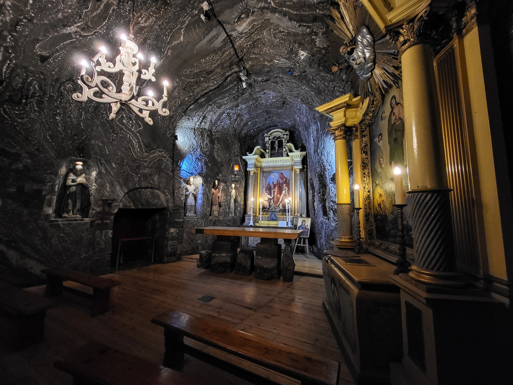 The miners dug out their own church.