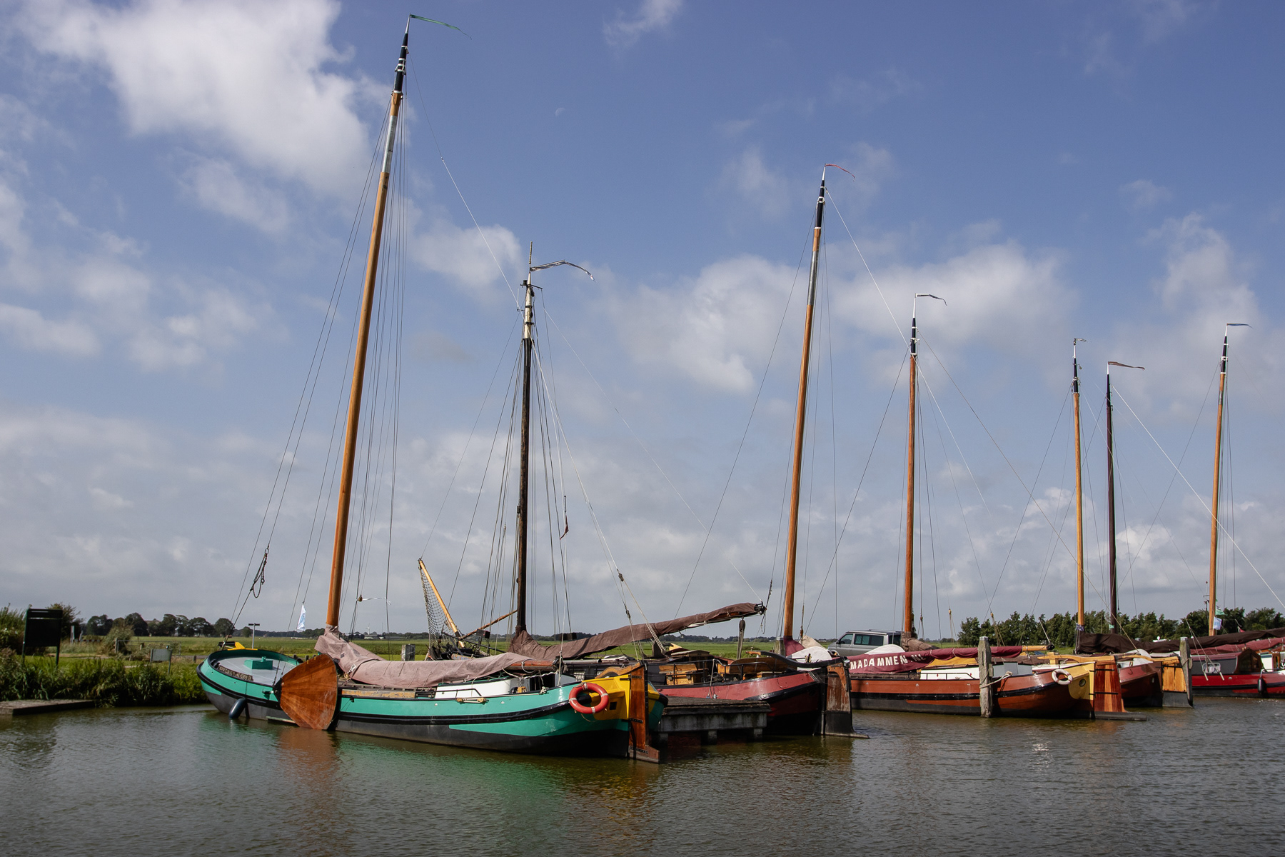 Historic sailing boats in the Sleattemer Gat