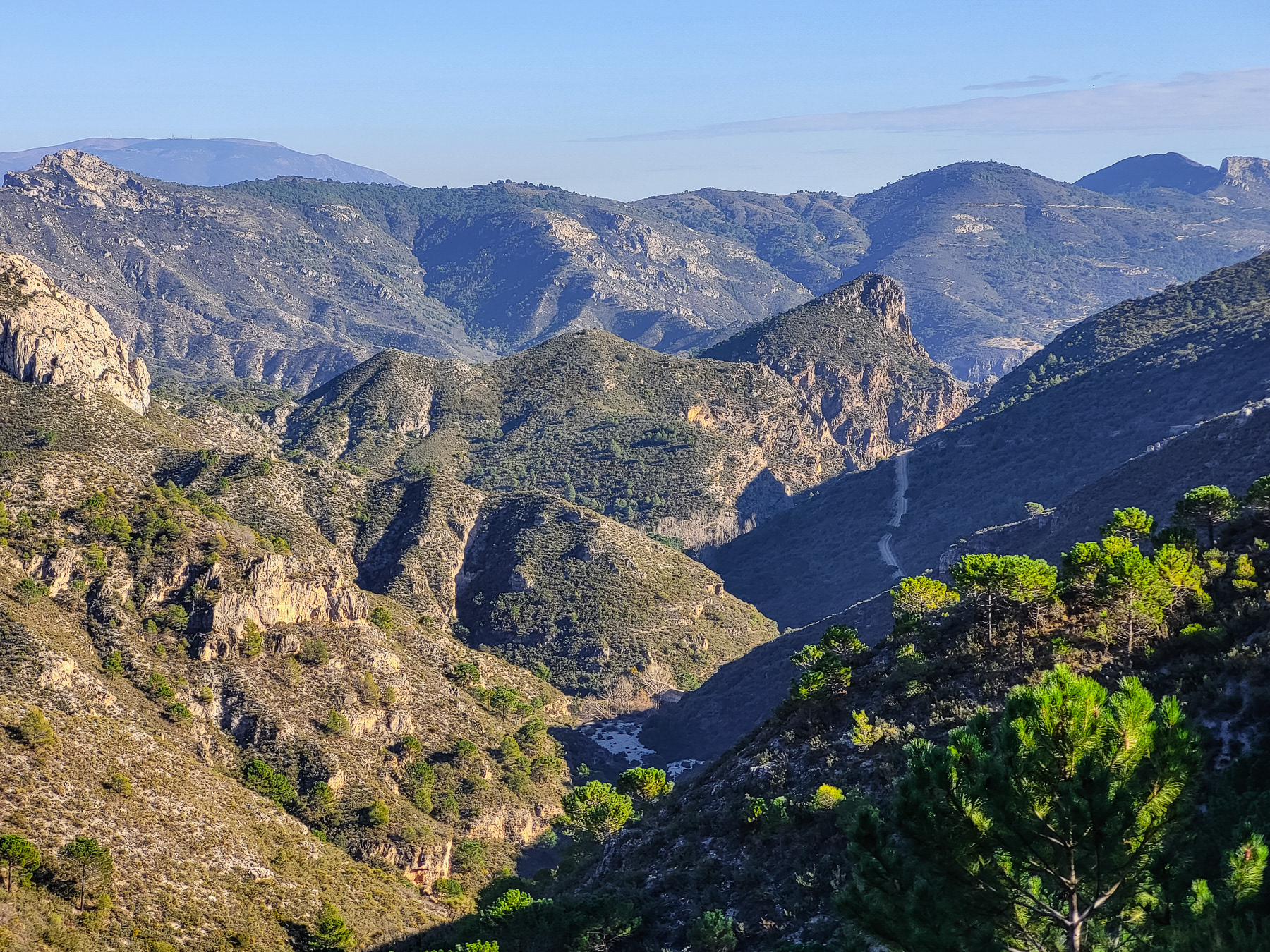 The inner landscape of Andalusia, somewhere between the coast and Granada.