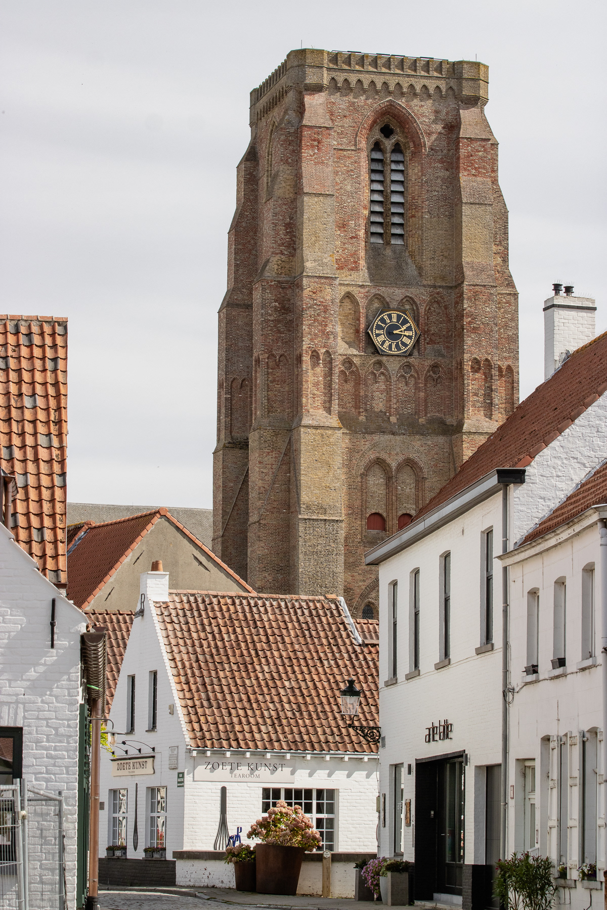 The church dominates the skyline.