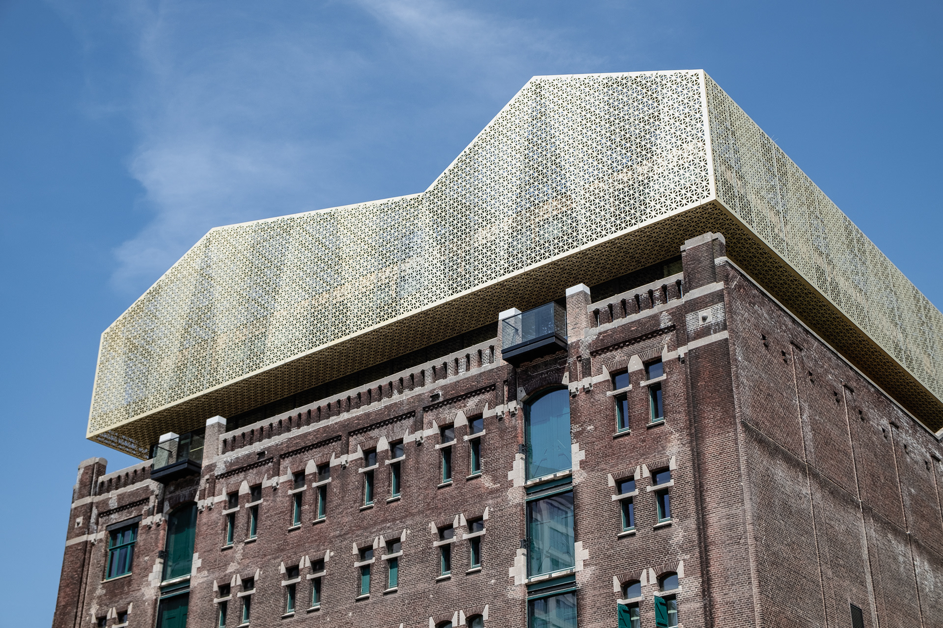The roof of the Dutch Photo Museum, Rotterdam, June 2026