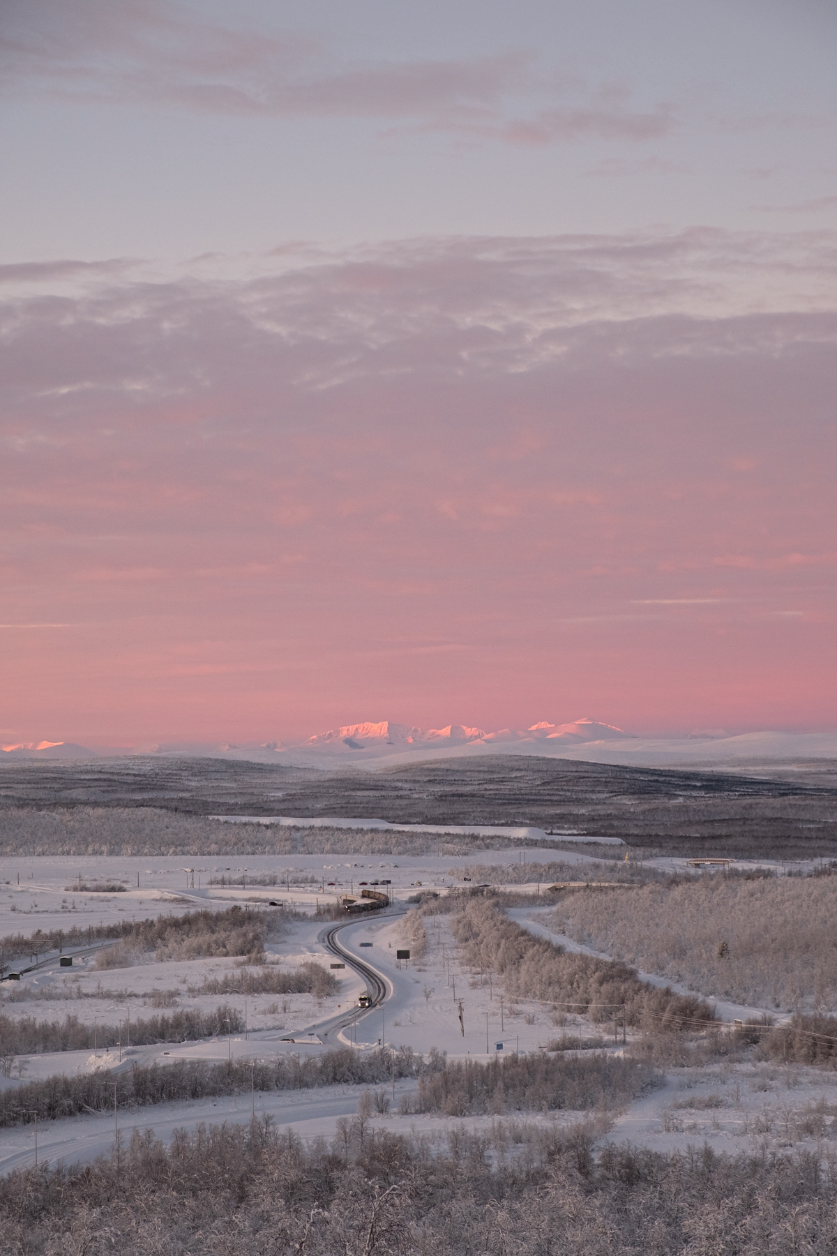 View towards Sarek National Park, from Kiruna.