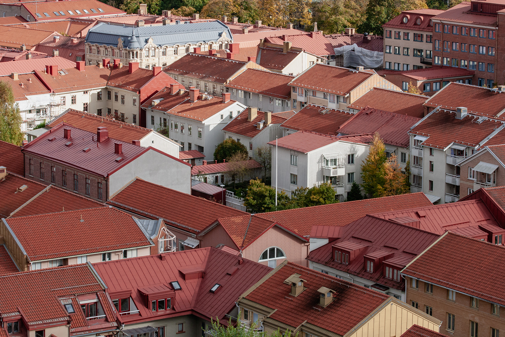 View at Haga from the Skansen Kronan hill, October 2012.
