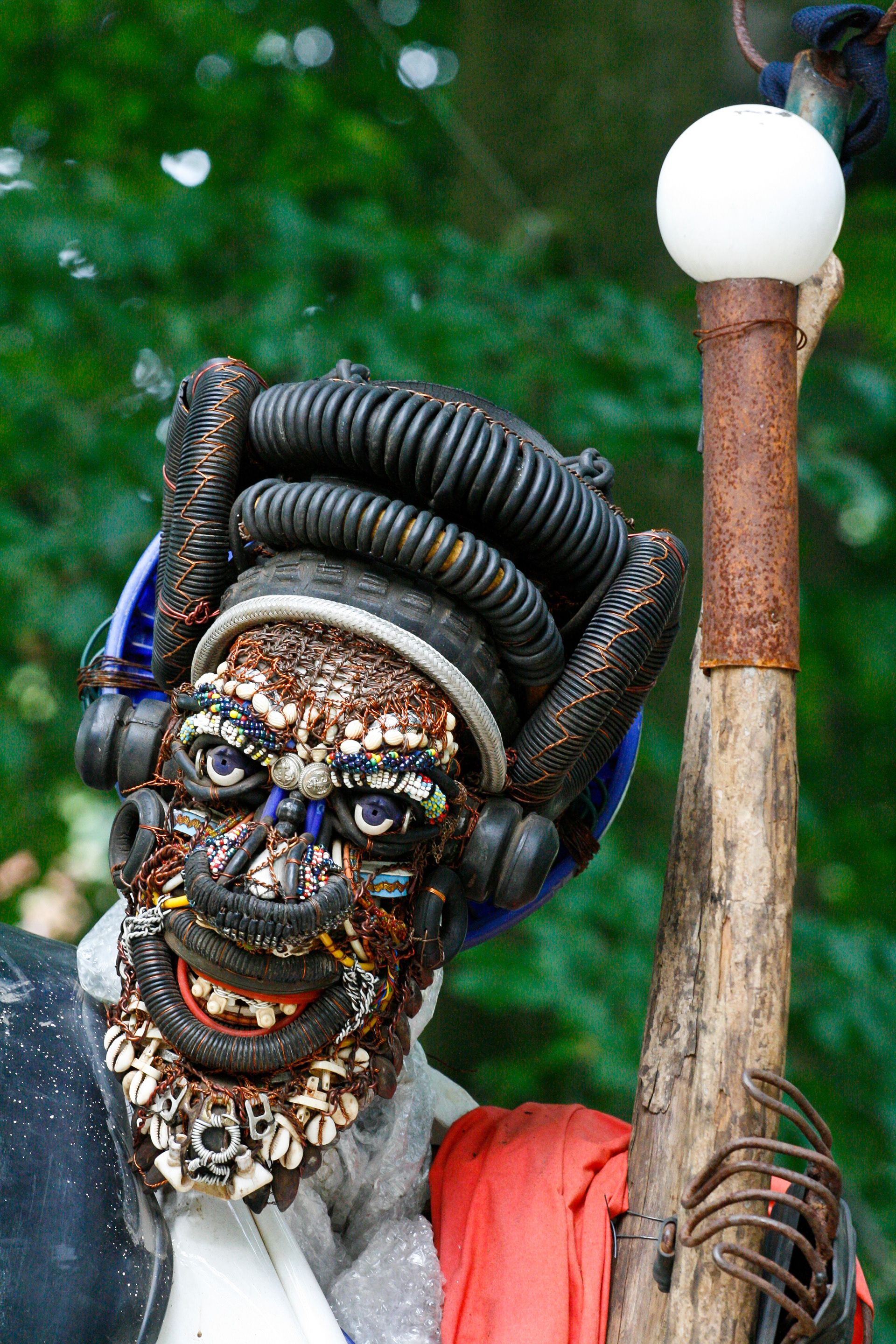 A person made of garbage. Art work of the Festival Grandeur 2008 in Park Sonsbeek.