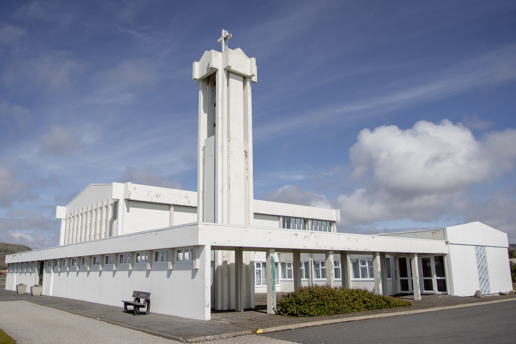 Empty local church of Grindavik.