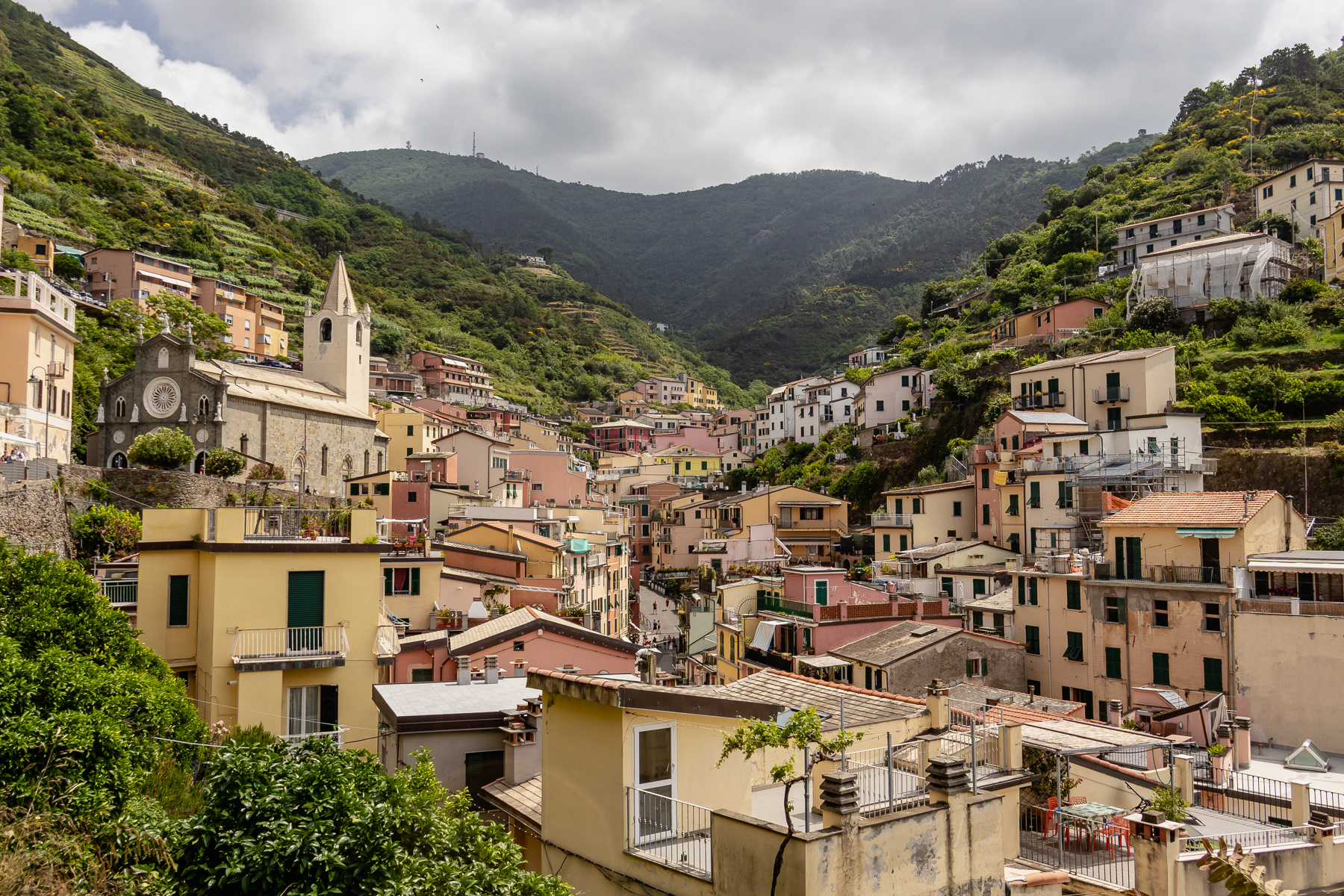 The high part of Riomaggiore.