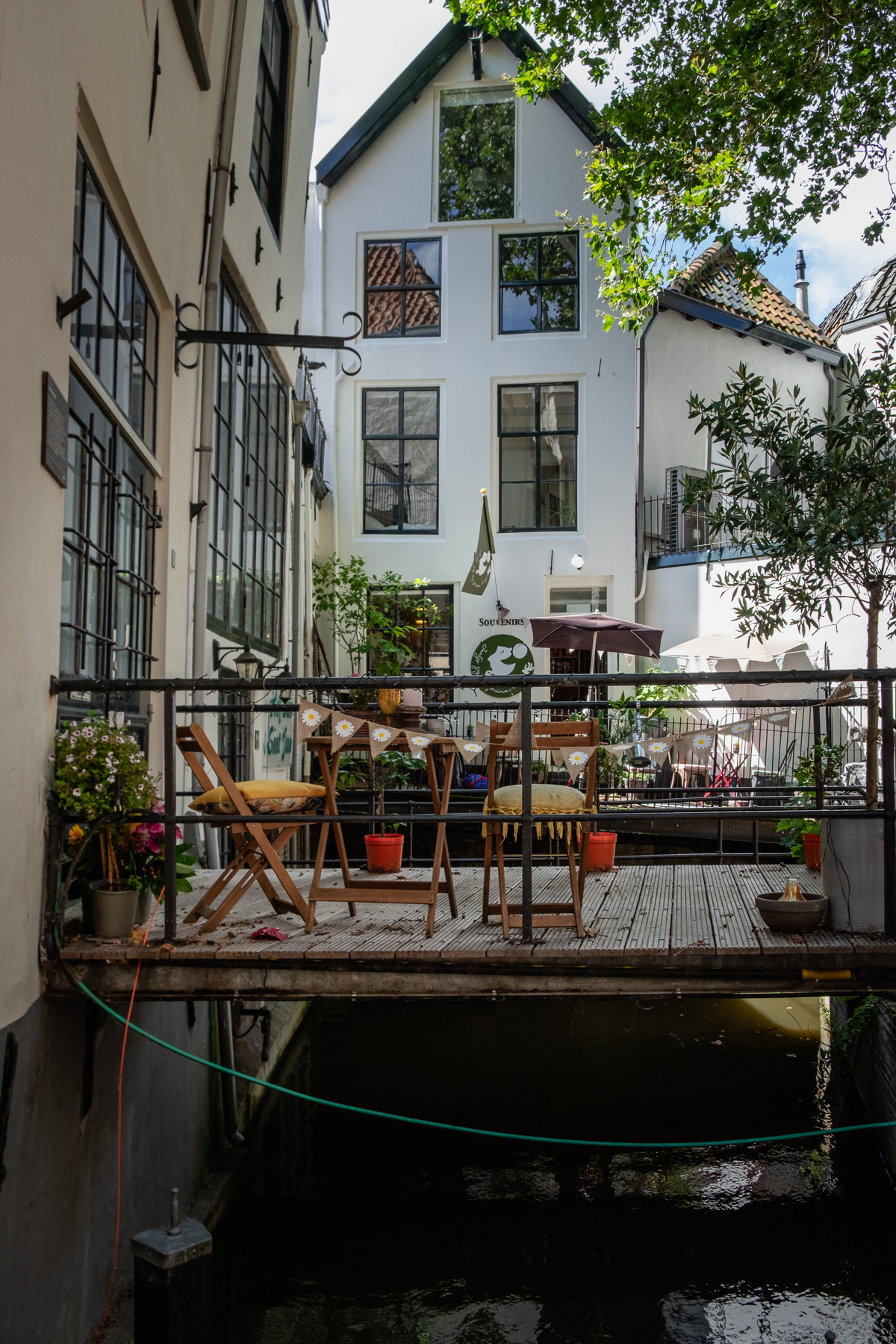 Canal live near the St. John church, Gouda, August 2023.