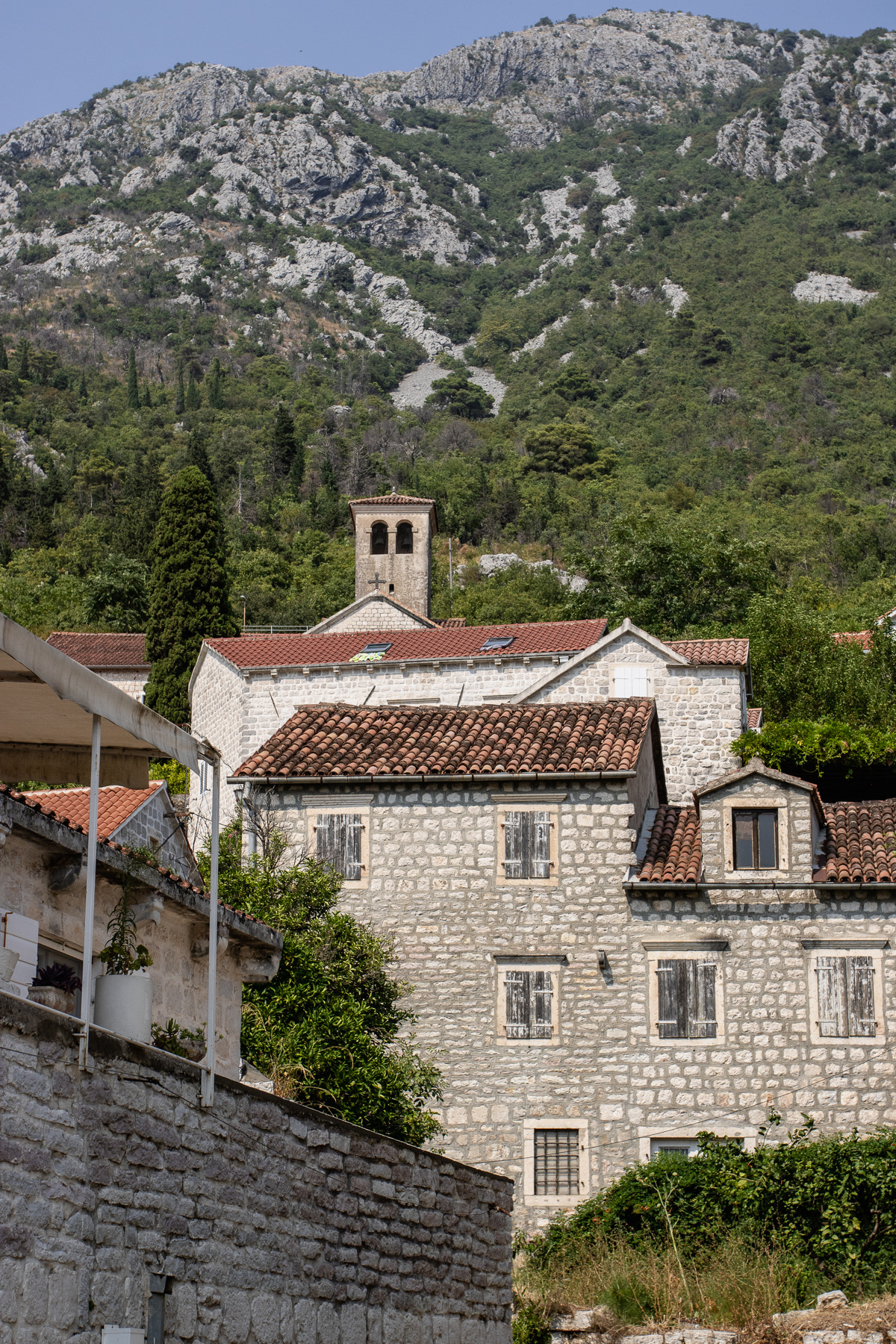 The St. Ilja hill of 873 metres ASL towers over Perast.