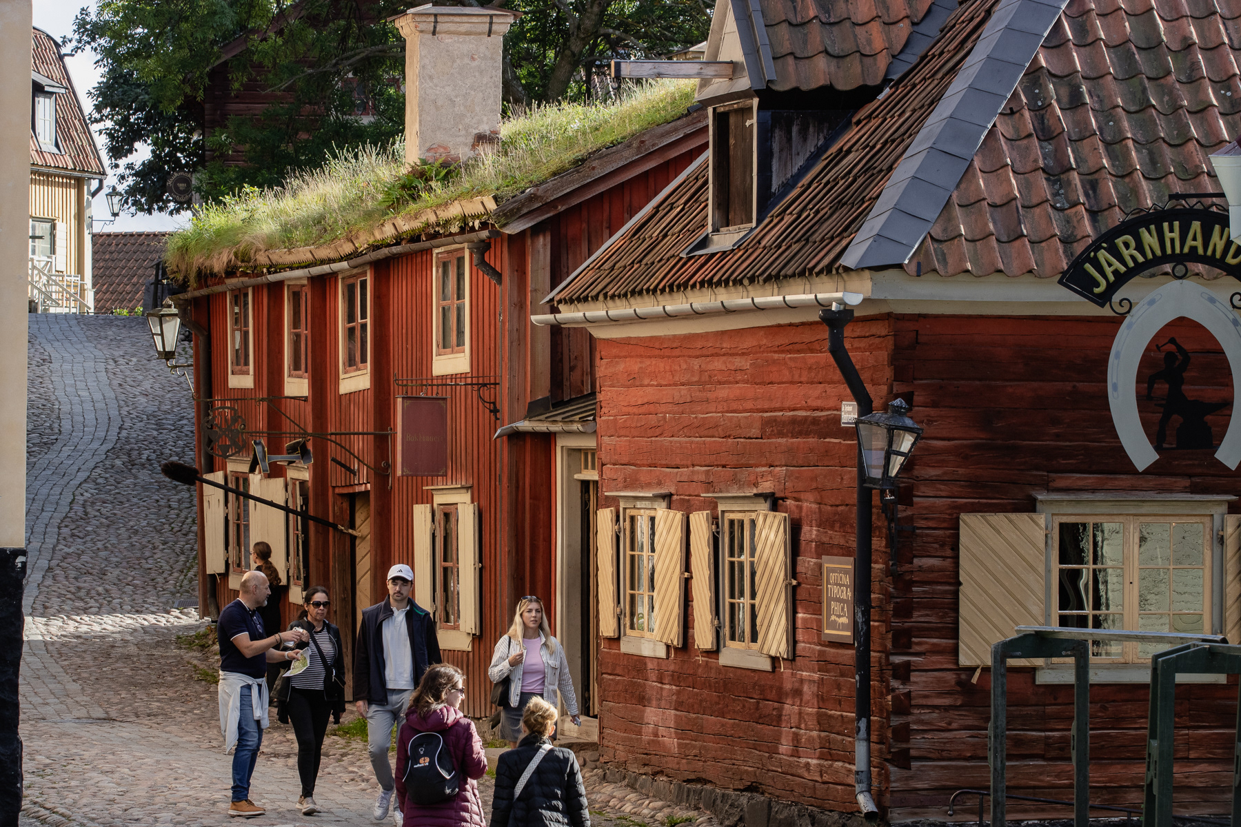 A "city street" of Skansen.