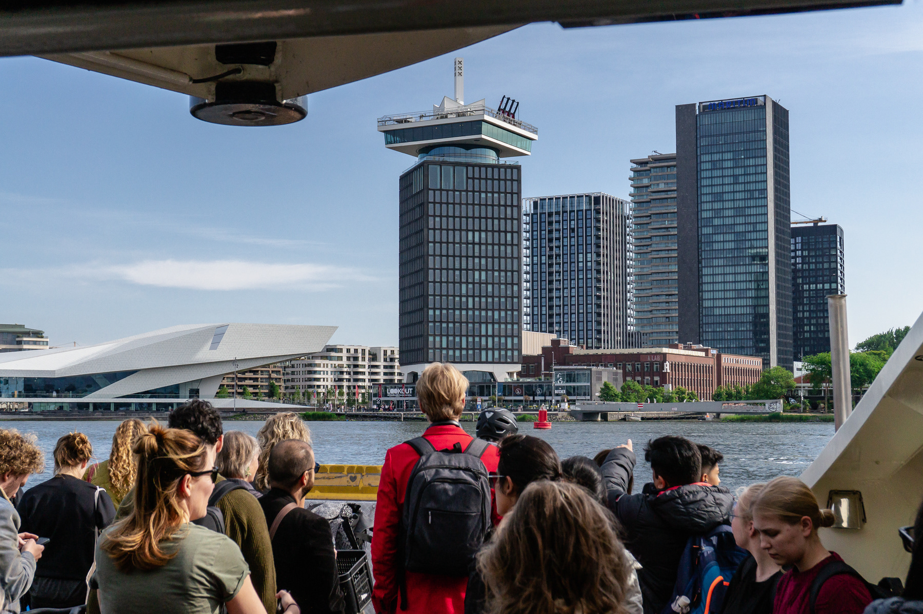 On the ferry from Amsterdam Central Station to Noord (North)