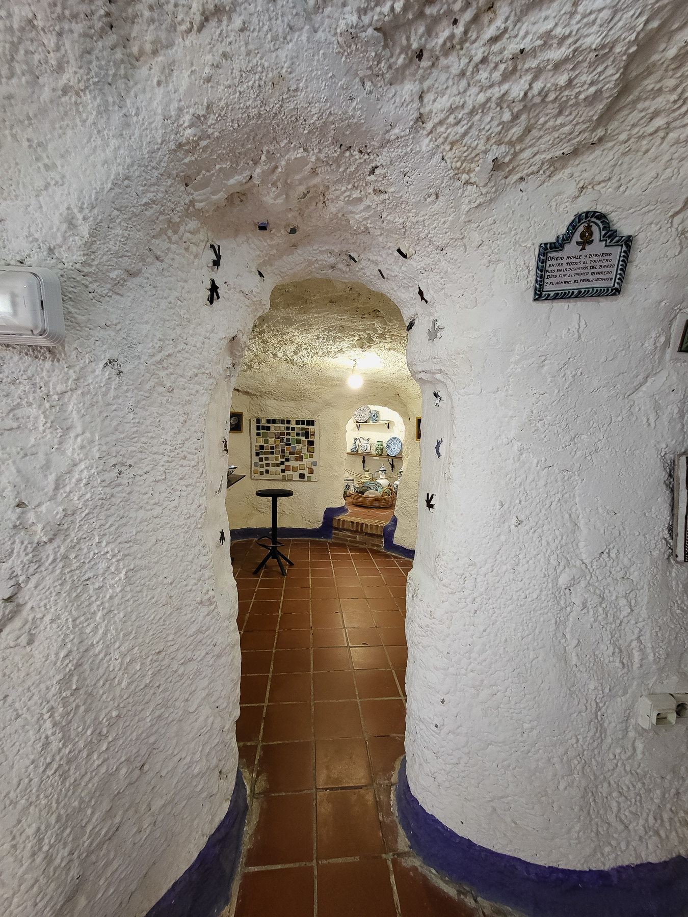 Into the cave homes of Sacromonte, Granada.