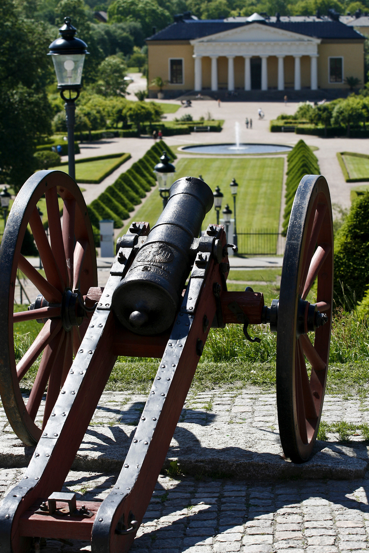 View of the botanical gardens from castle hill