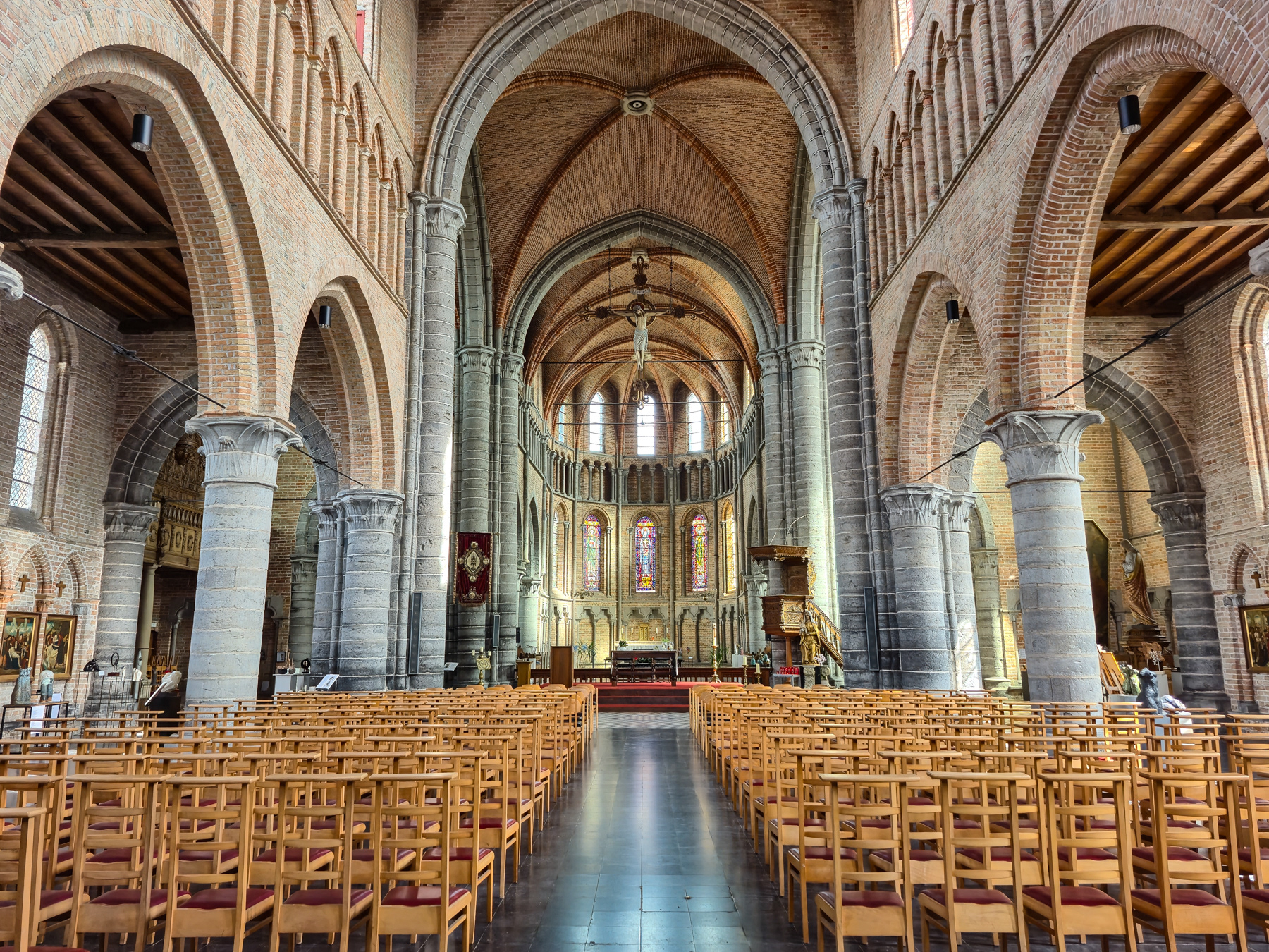 Inside the church, which is also a exposition space.