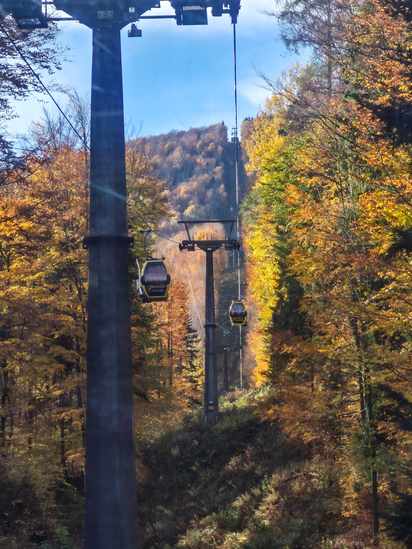 The cable car up to Klimczok, October 2025.