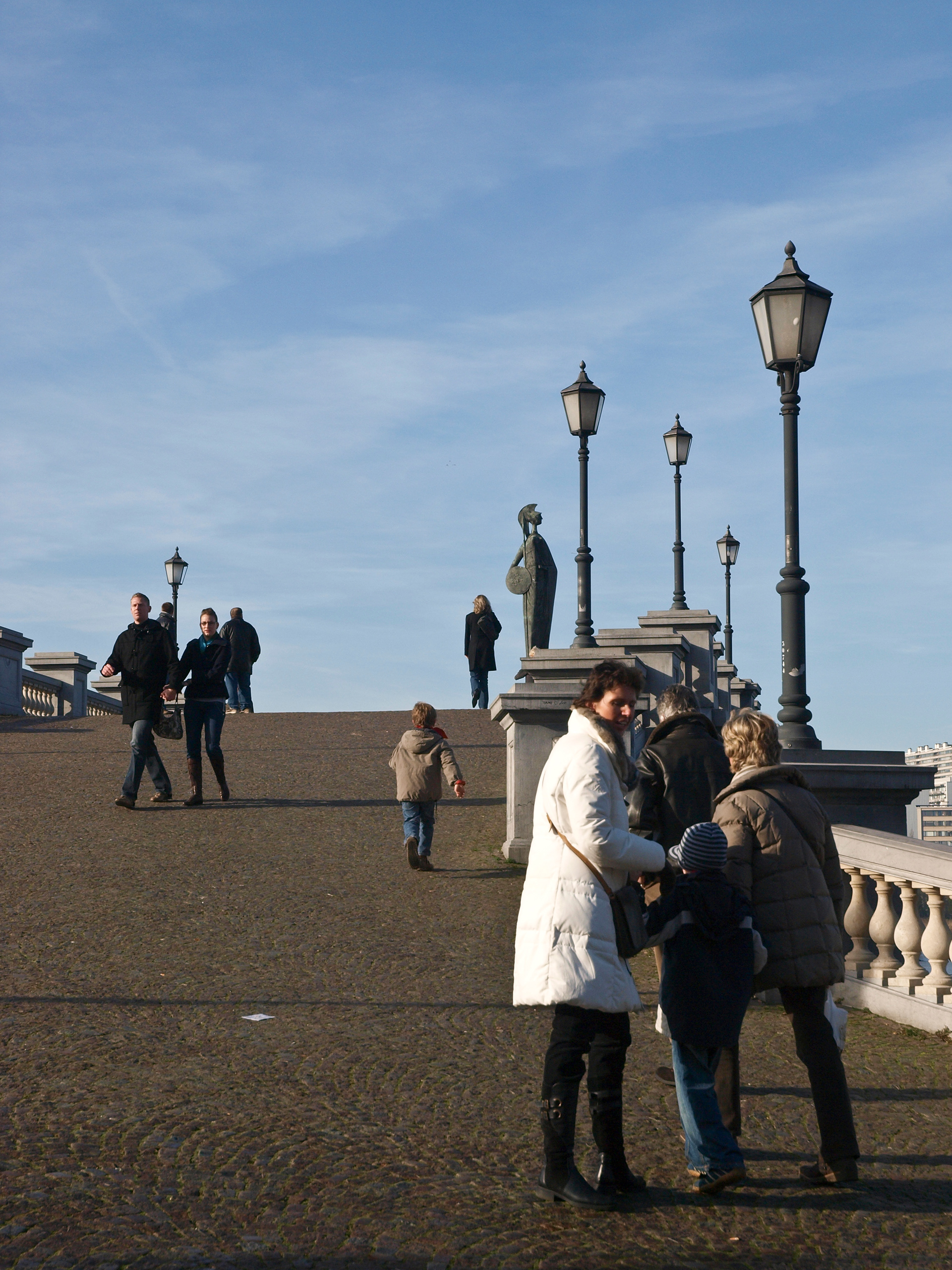 The way up to the pedestrian terrace on the Schelde river, 2007.