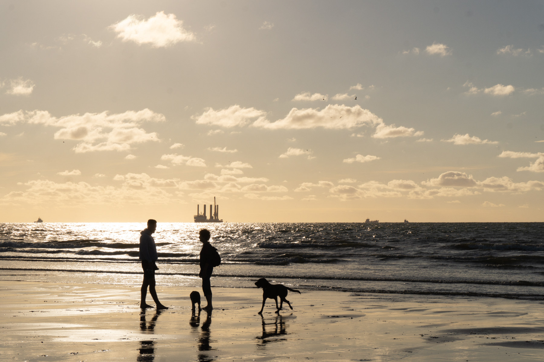 Sunset at Hoek van Holland beach, July 2020.