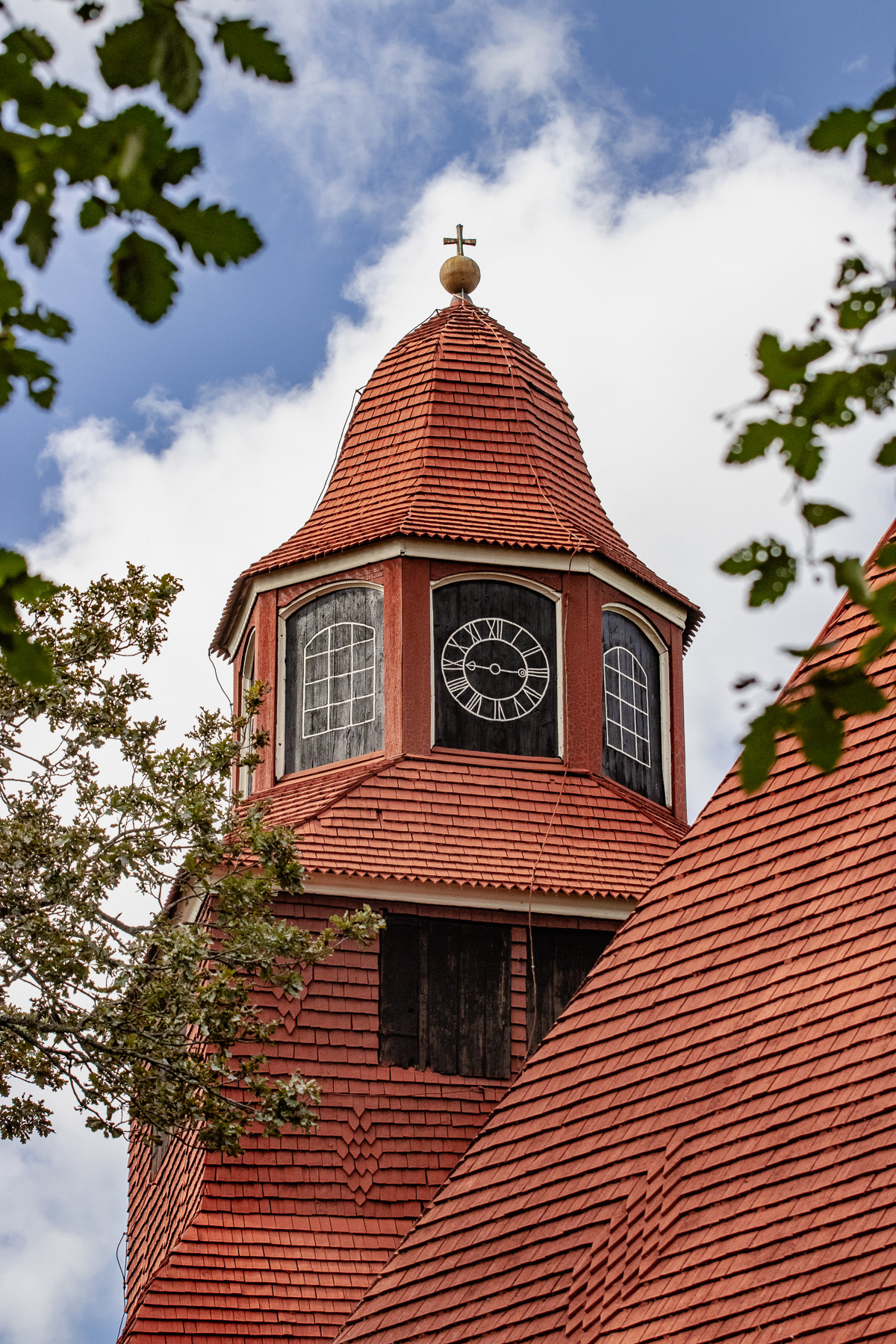 The Seglora church tower.