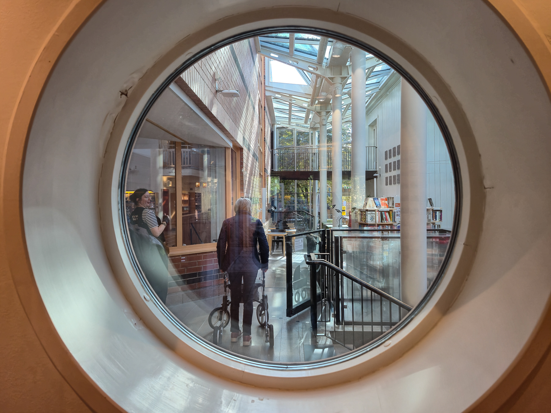 Inside the Uppsala City Library (Stadsbiblioteket), September 2025.