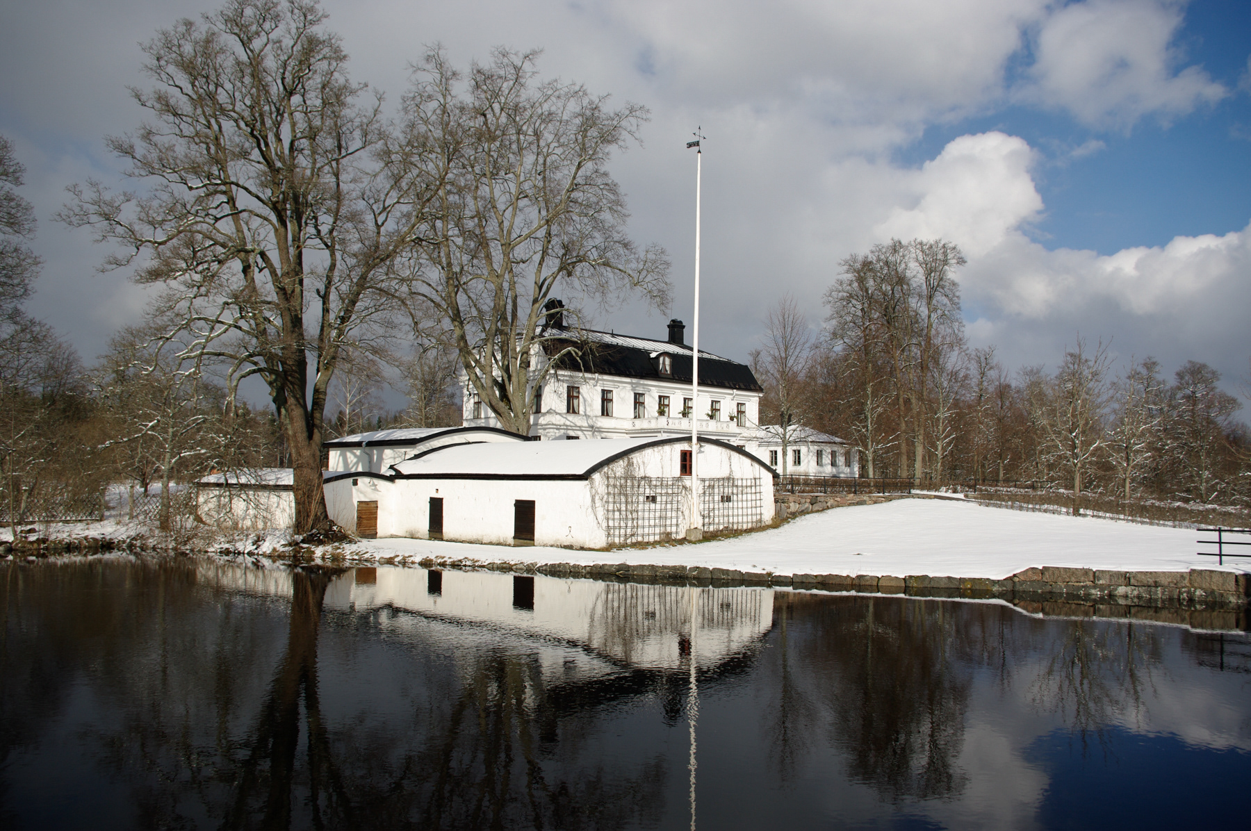 The mansion of the former iron works village of Mackmyra, March 2008.
