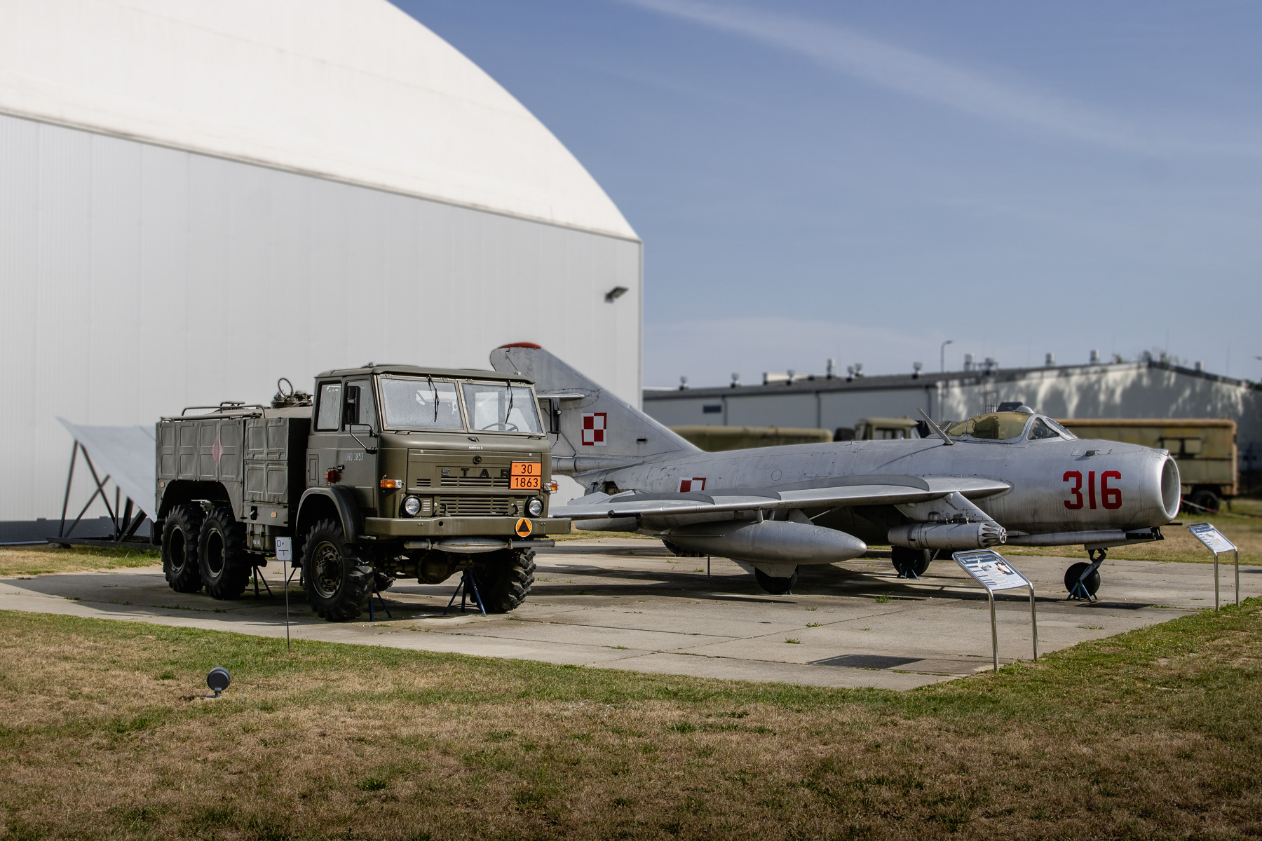 Lim-6Bis, NATO callsign Fresco E, at the Muzeum Sił Powietrznych w Dęblinie (Aviation Museum in Deblin), Poland. The aircraft served the Polish Air Force between 1963 and 1992.