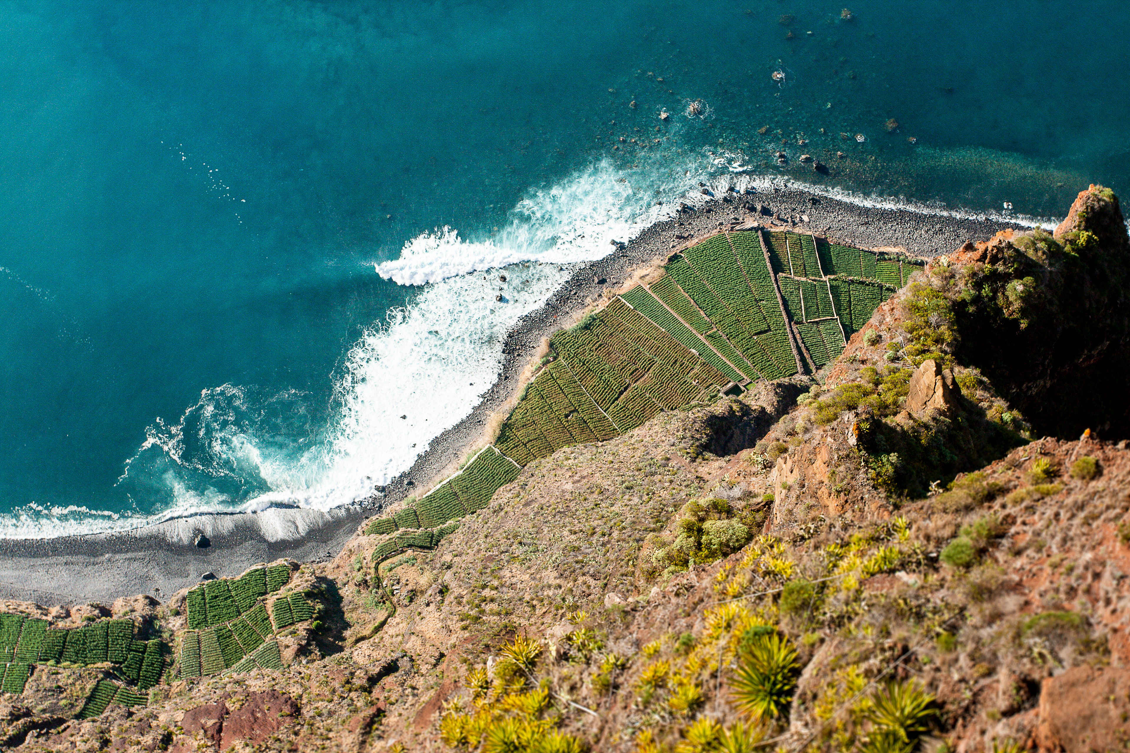 Down there, is the Atlantic Ocean. Cabo Girao, Madeira
