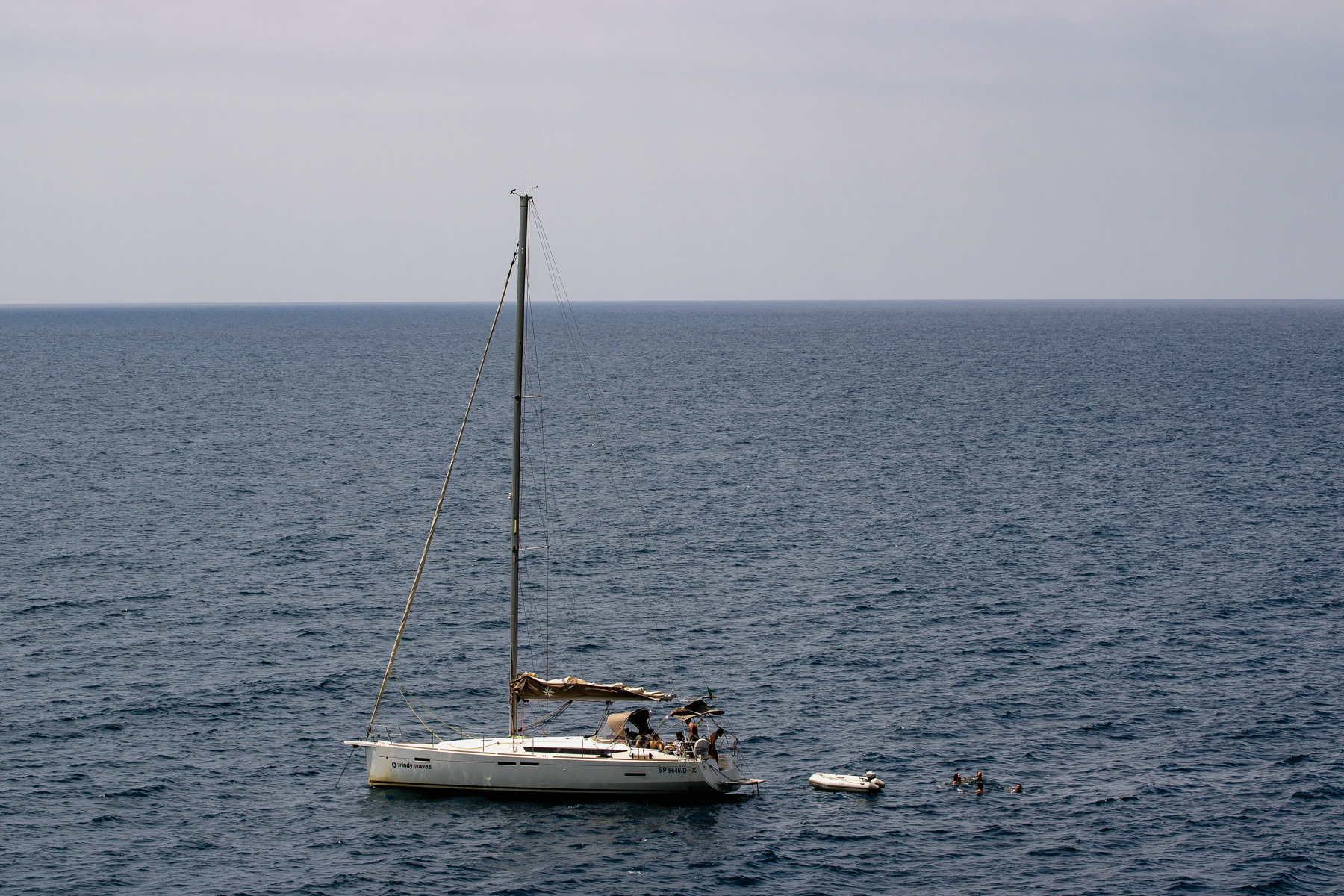 A sailing boat of the Cinque Terre coast.