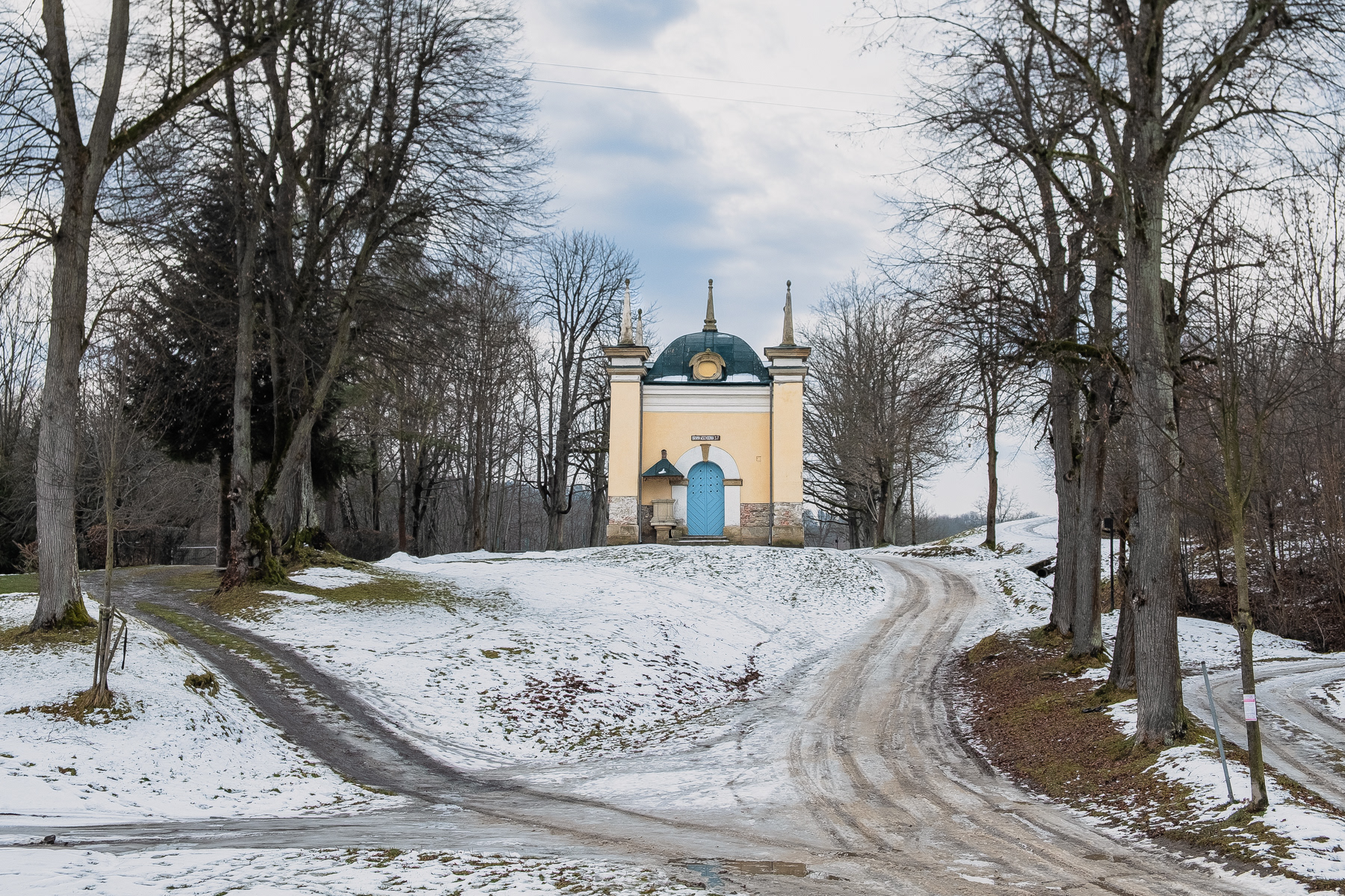 A chapel in the lower lands near the monastery of Kalwaria Zebrzydowska