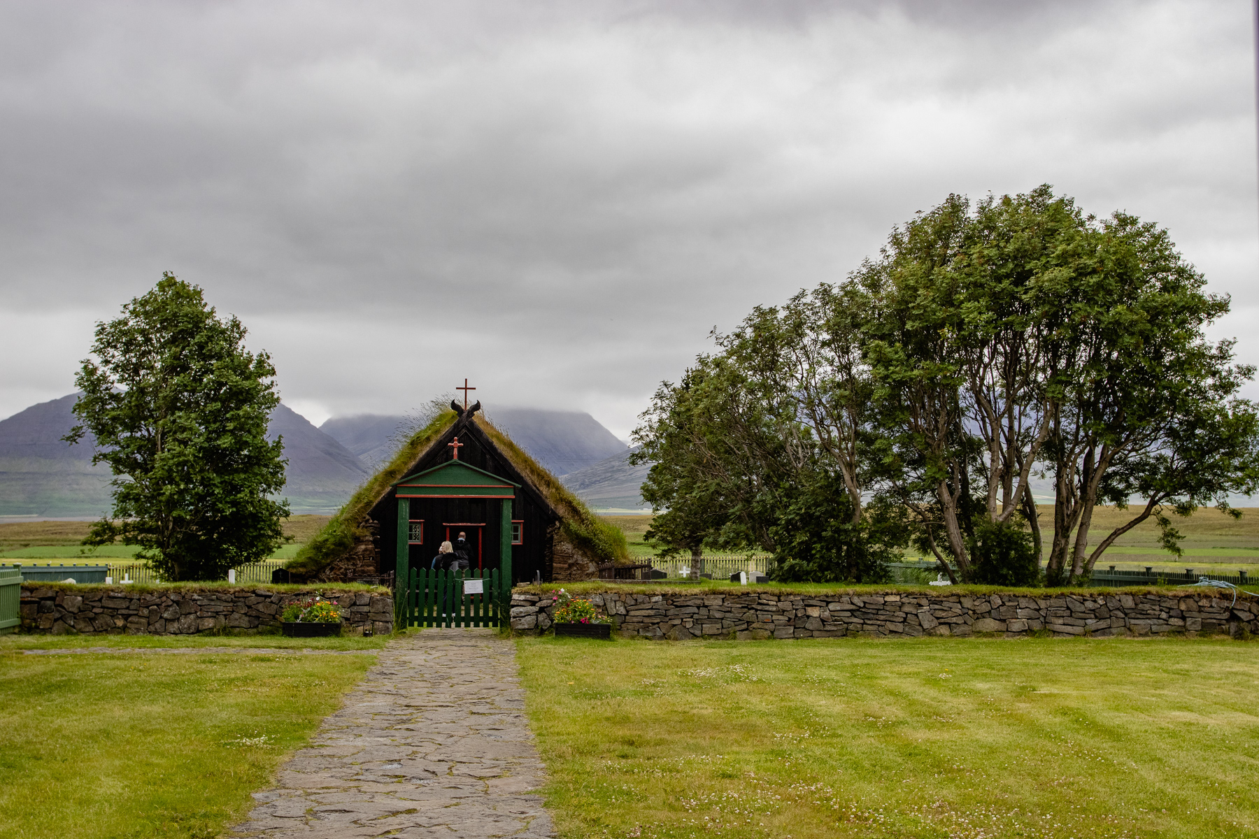 Víðimýri turf church. Norðurland, Iceland