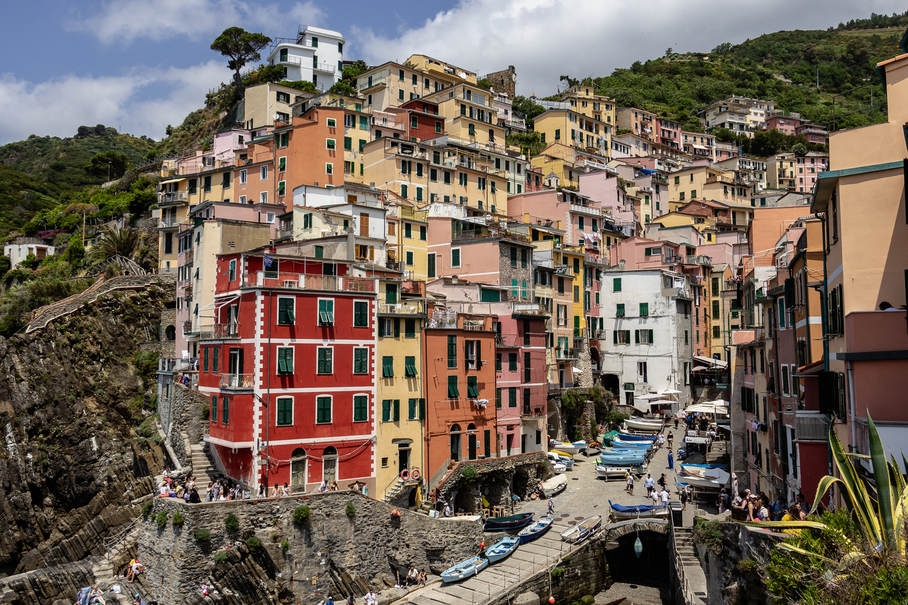 The harbour front of Riomaggiore.