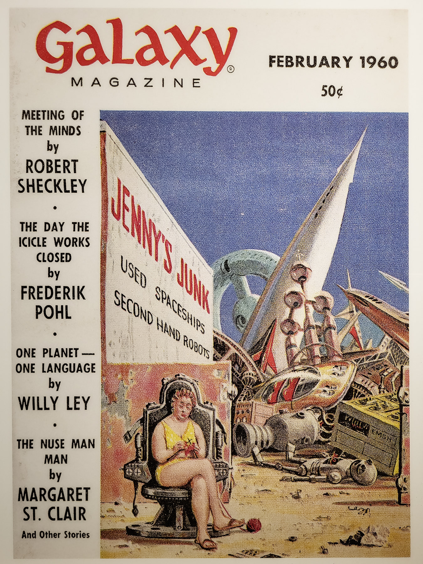 Cover copy of the Galaxy Magazine of February 1960.