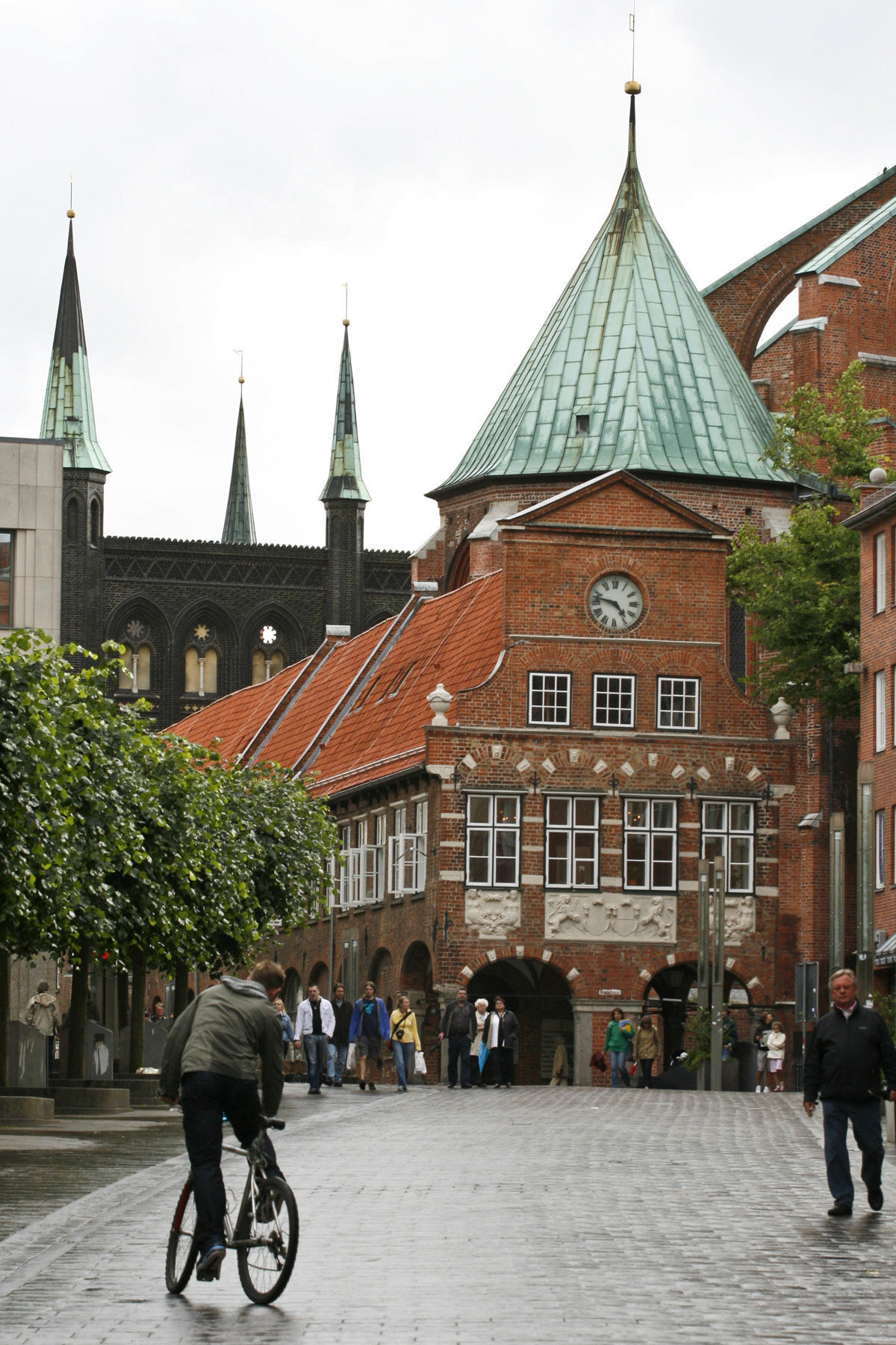 Schrangen, the streat leading to the St. Mary Church (Marienkirche).