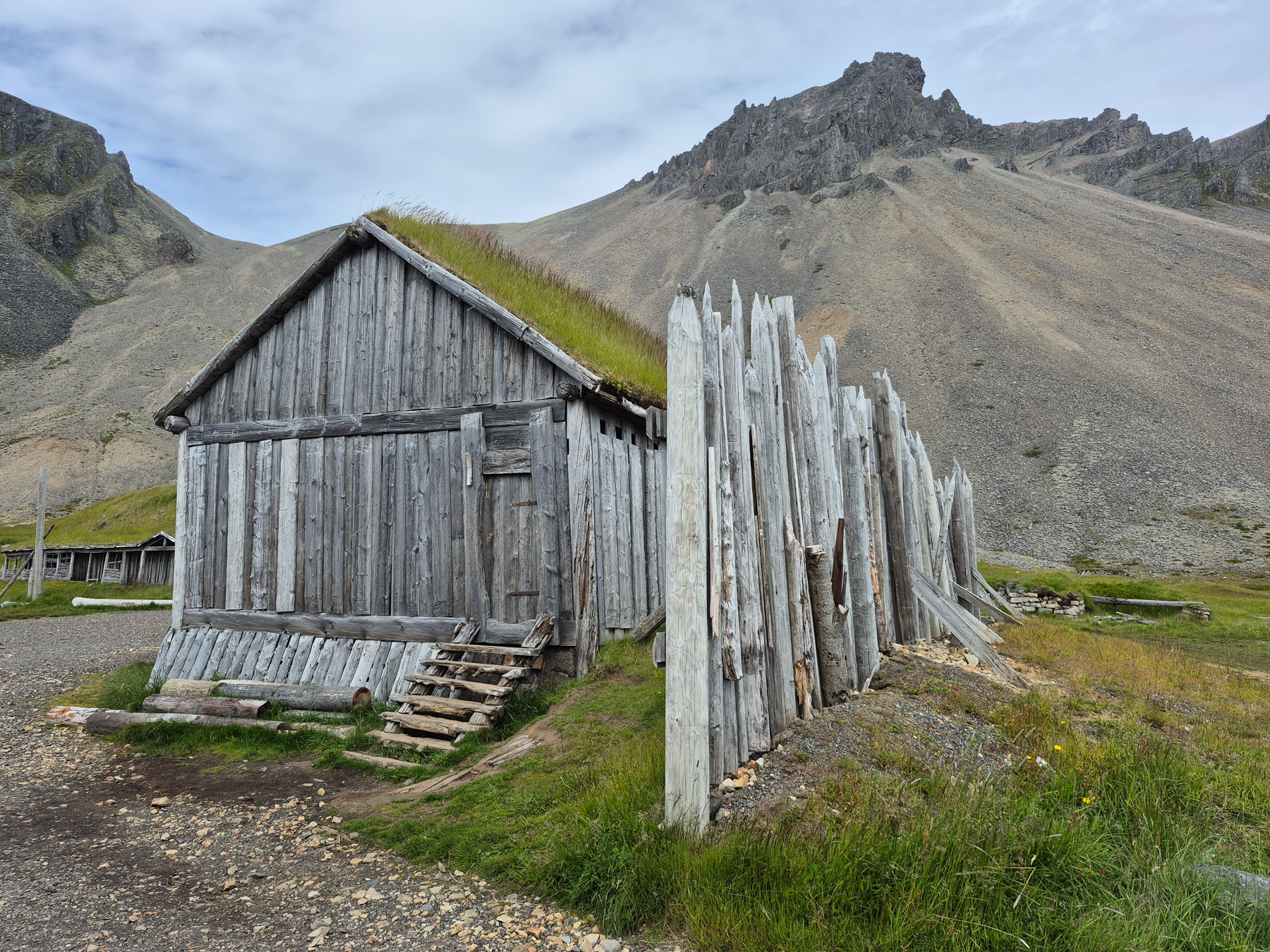 Entrance to the Viking village.