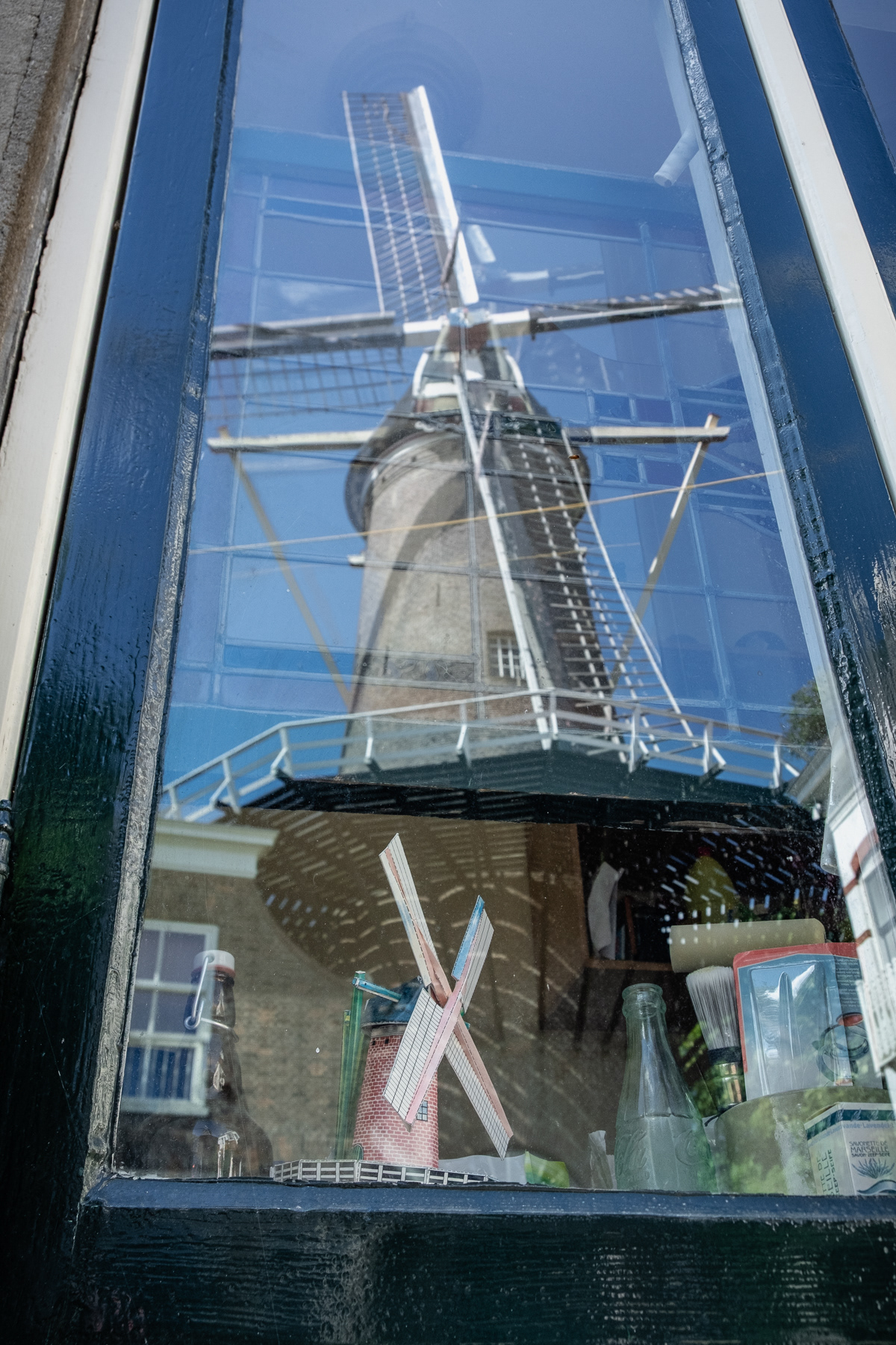 Reflections of the big mill, Gouda, August 2023.
