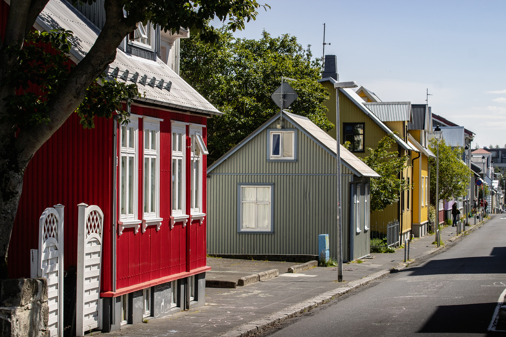 Houses at Gretisgata street.