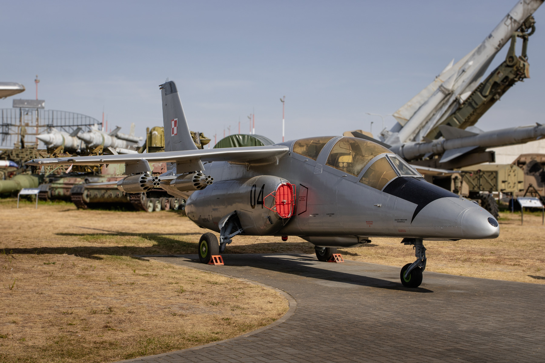 PZL I-22 Iryda nr. 04. It served the Polish Air Force as jet trainer aircraft between 1986 and 1995.